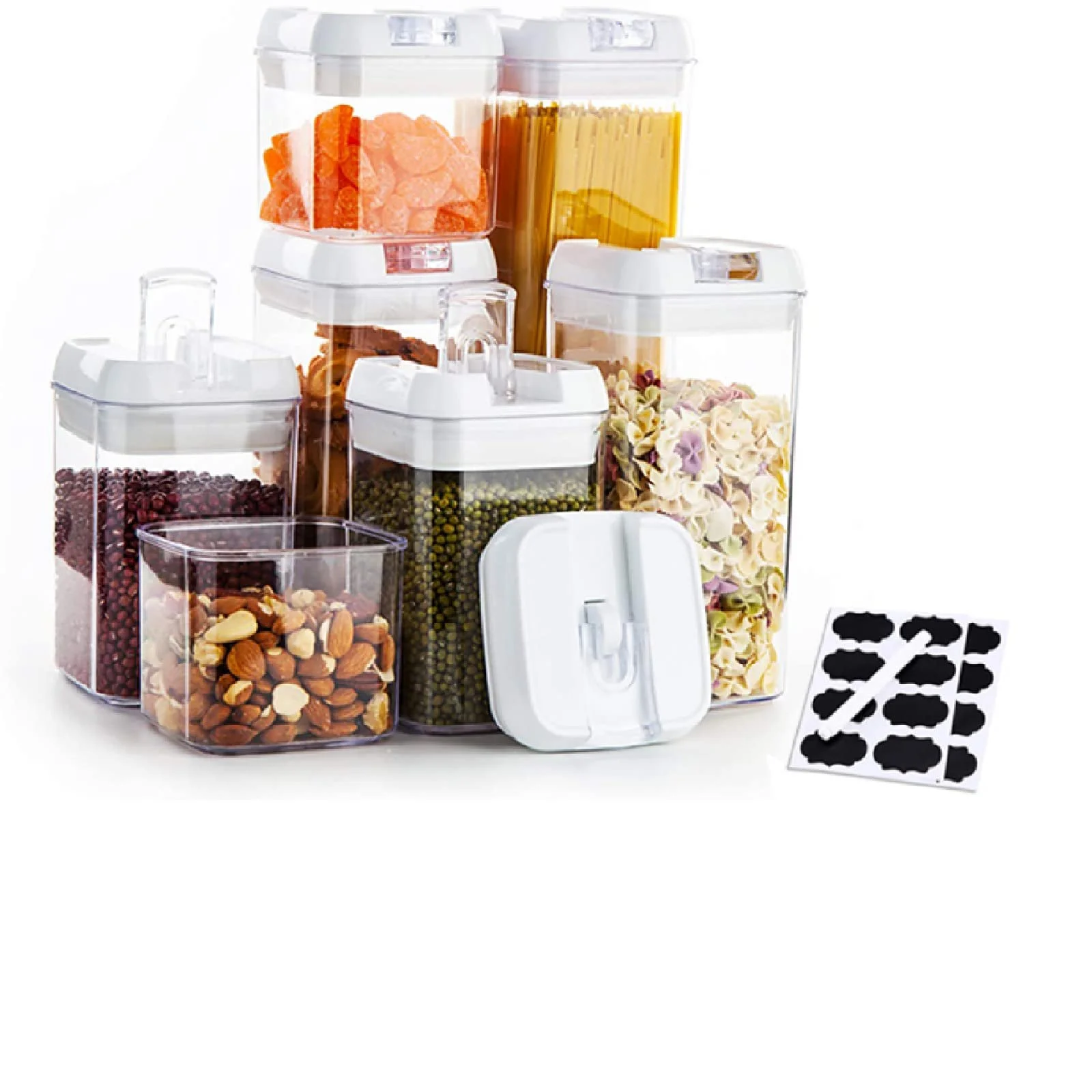 Ємності для зберігання з кришкою 3 шт. 1.9 л BPA-Free White, фото №6