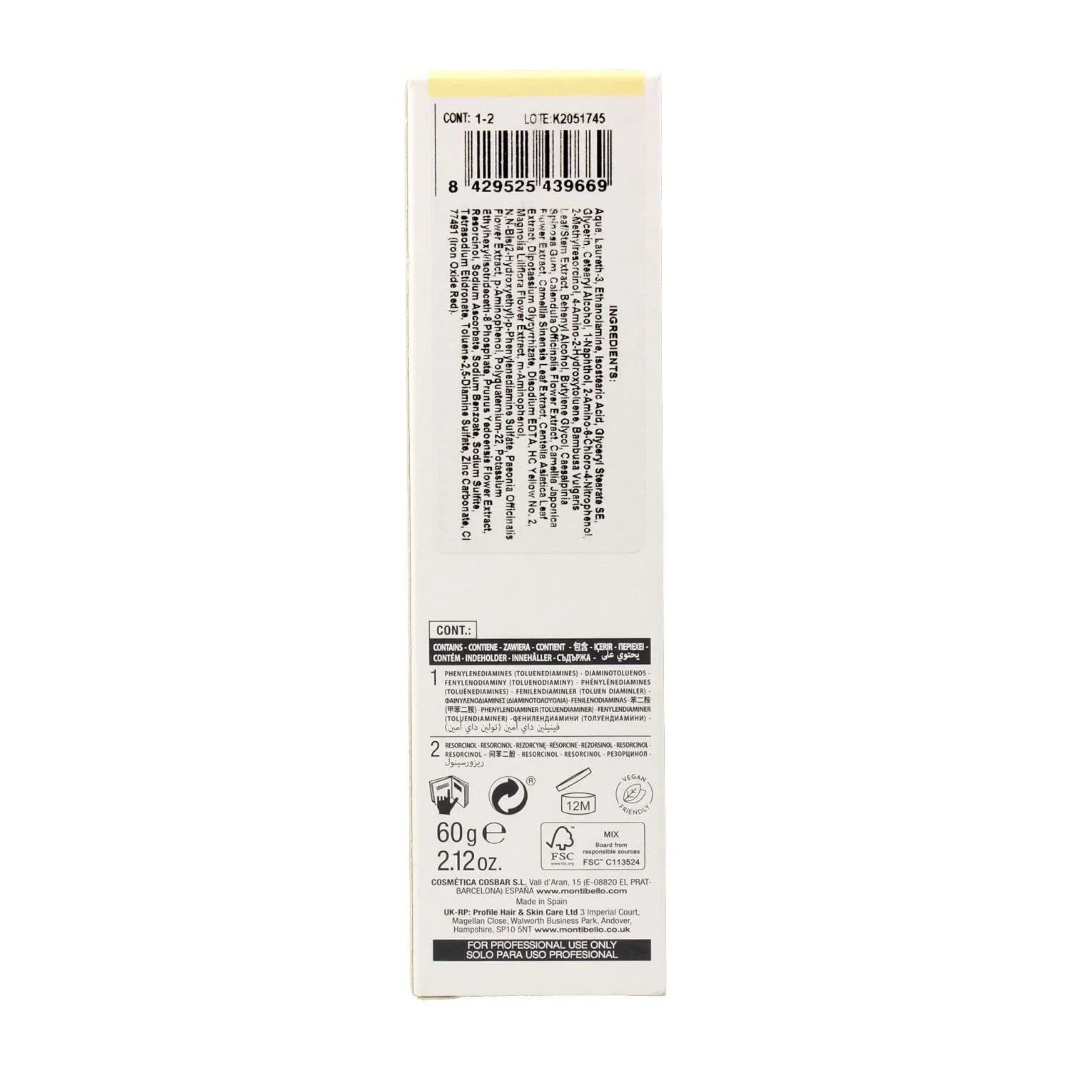 Краска для волос Montibello Dénuée 6.3, фото №3 Краска для волос Montibello Dénuée 6.3, фото №3