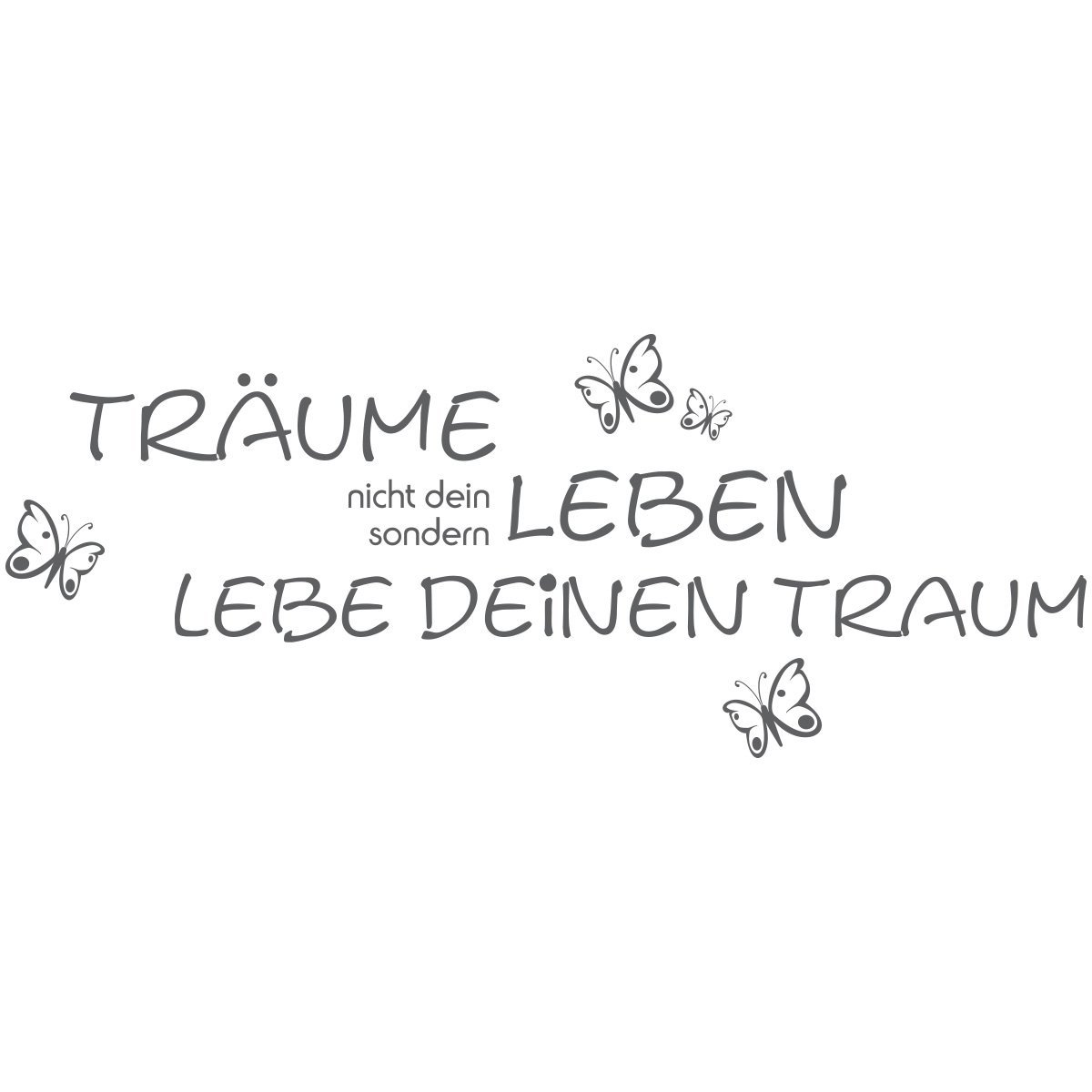 Наклейка на стіну Wandkings Träume Nicht Dein Leben, lebe deinen Traum 40 x 15 см, фото №3 Наклейка на стіну Wandkings Träume Nicht Dein Leben, lebe deinen Traum 40 x 15 см, фото №3