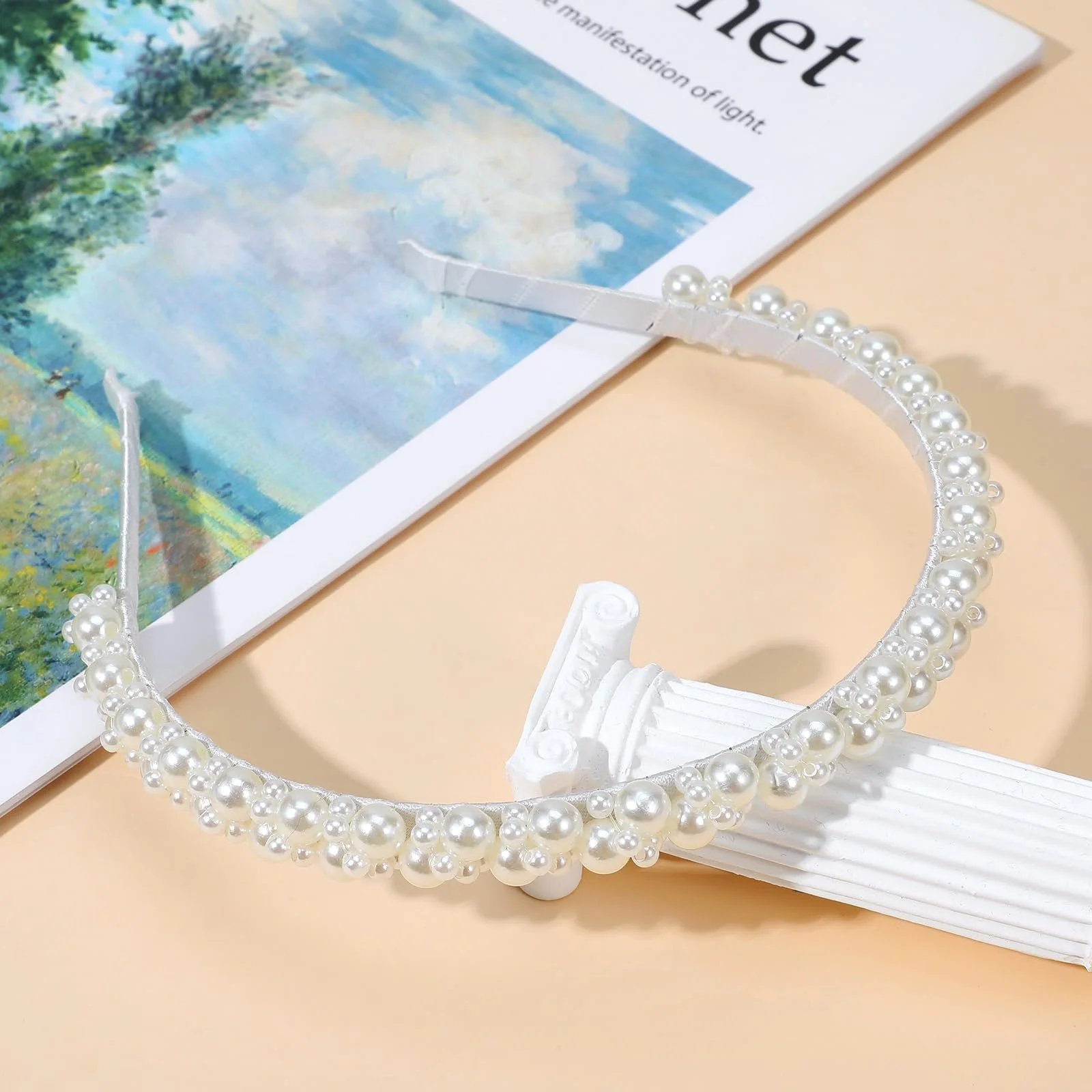 Обруч для волос Женский Жемчужный, фото №7