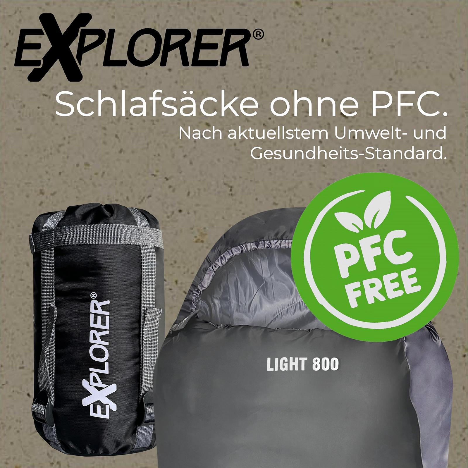 Спальный мешок EXPLORER LIGHT 800 750g -6°C до +11°C 150g/m² Летний Мумия 210 x 75 x 50 см, фото №6