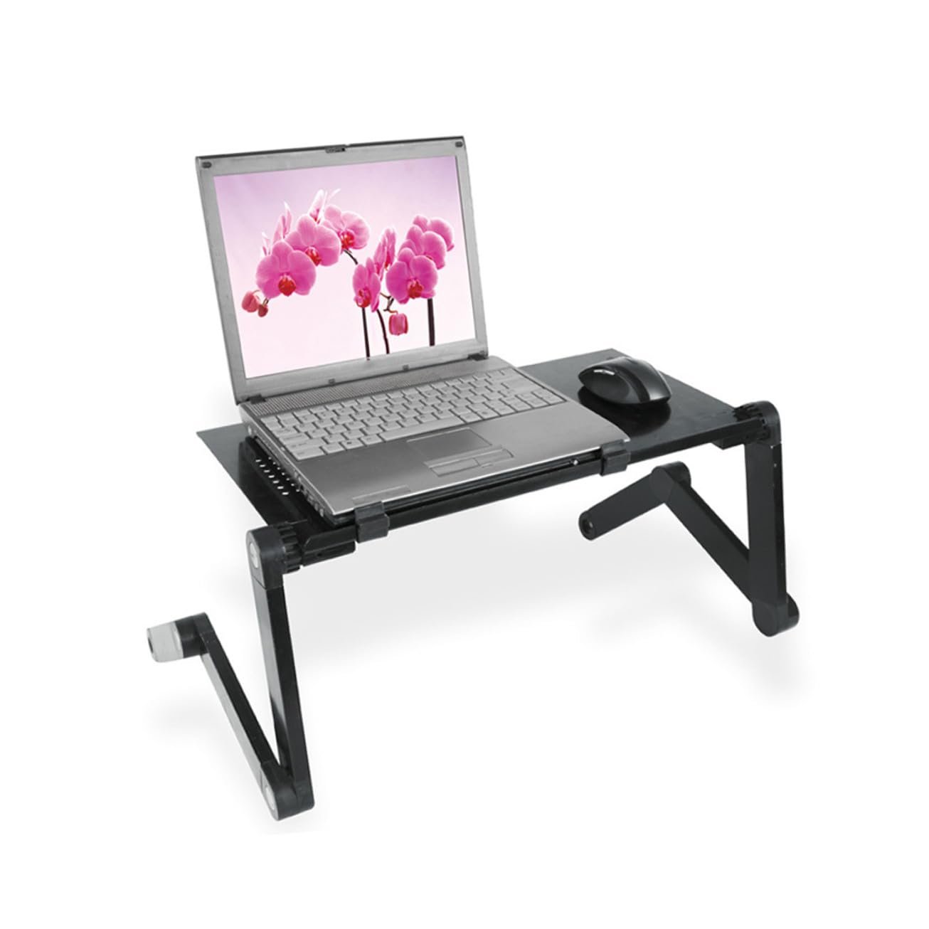 Регульована алюмінієва підставка для ноутбука з вентиляцією та ергономічним дизайном, складна, фото №8