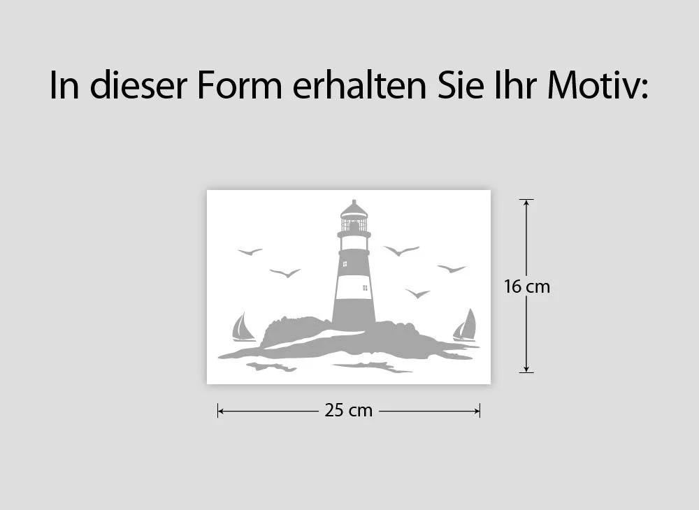 Наклейка для унитаза Grandora W5330 Маяк с парусниками 25 x 16 см Серебристо-серая, фото №2