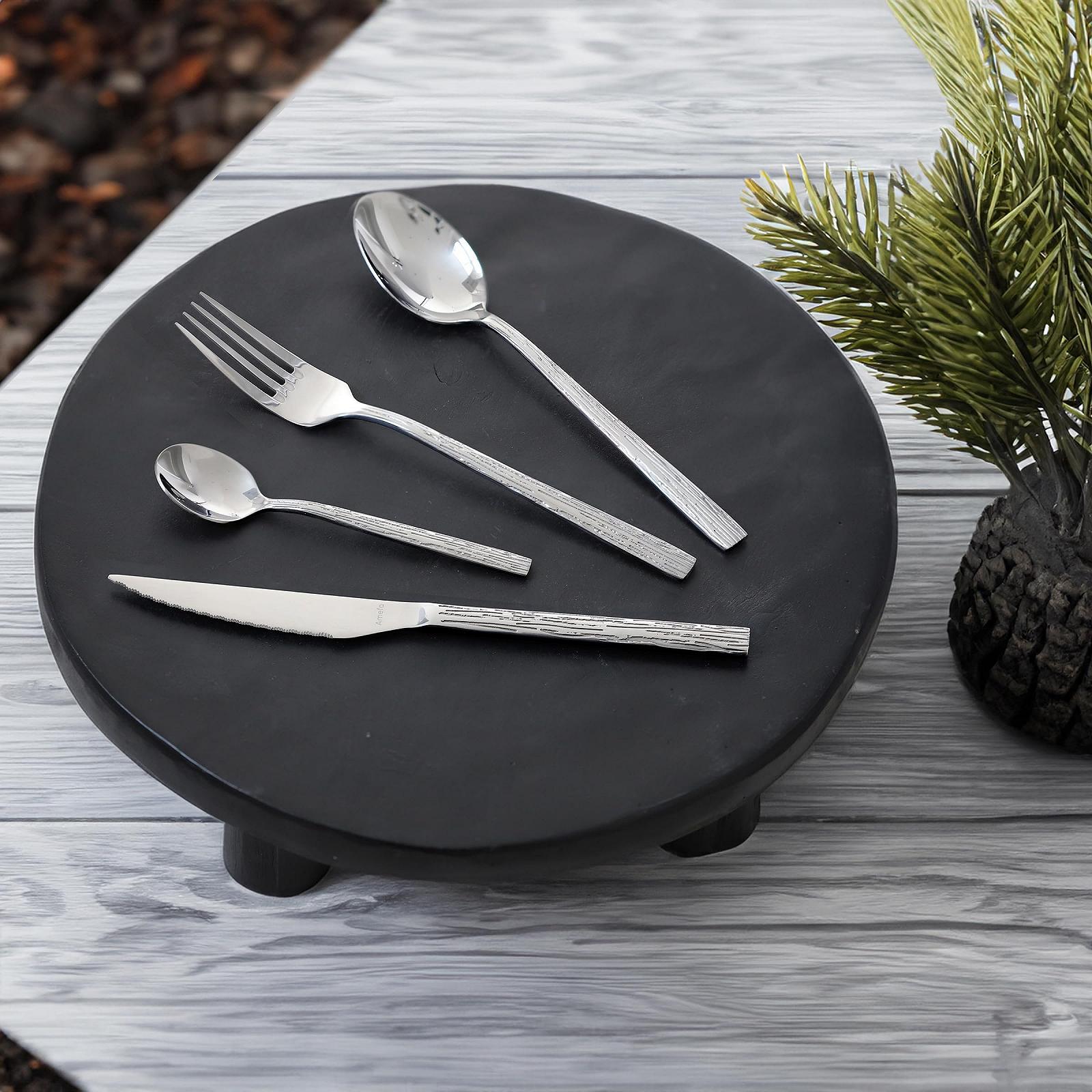 Набор столовых приборов AMEFA Calligraphy на 6 персон, 24 предмета, нержавеющая сталь 18/0, полированная, фото №5 Набор столовых приборов AMEFA Calligraphy на 6 персон, 24 предмета, нержавеющая сталь 18/0, полированная, фото №5