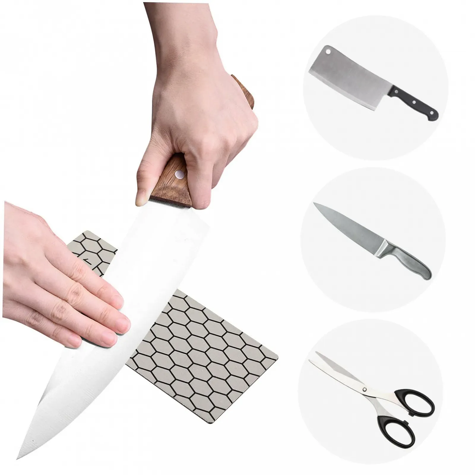 Точилки для ножів VALICLUD алмазні набір 3 шт. з нековзним дизайном, фото №4