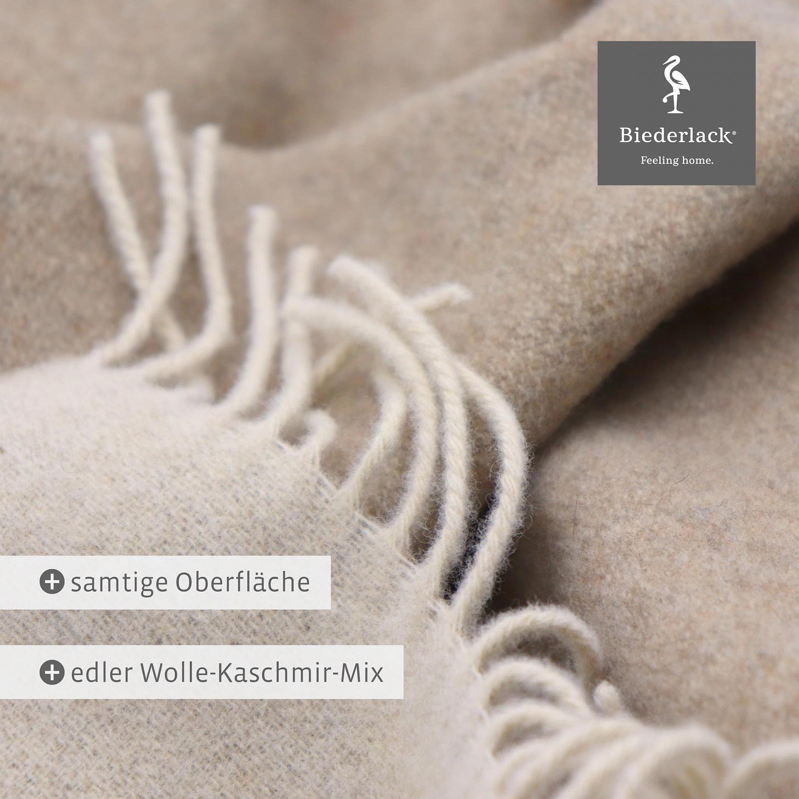 Плед Biederlack Velvet Soft Cuddly Blanket Wool Mix Natural Sand Вовна та кашемір Oeko-Tex Certified 130 x 170 см Пісочний, фото №4 Плед Biederlack Velvet Soft Cuddly Blanket Wool Mix Natural Sand Вовна та кашемір Oeko-Tex Certified 130 x 170 см Пісочний, фото №4