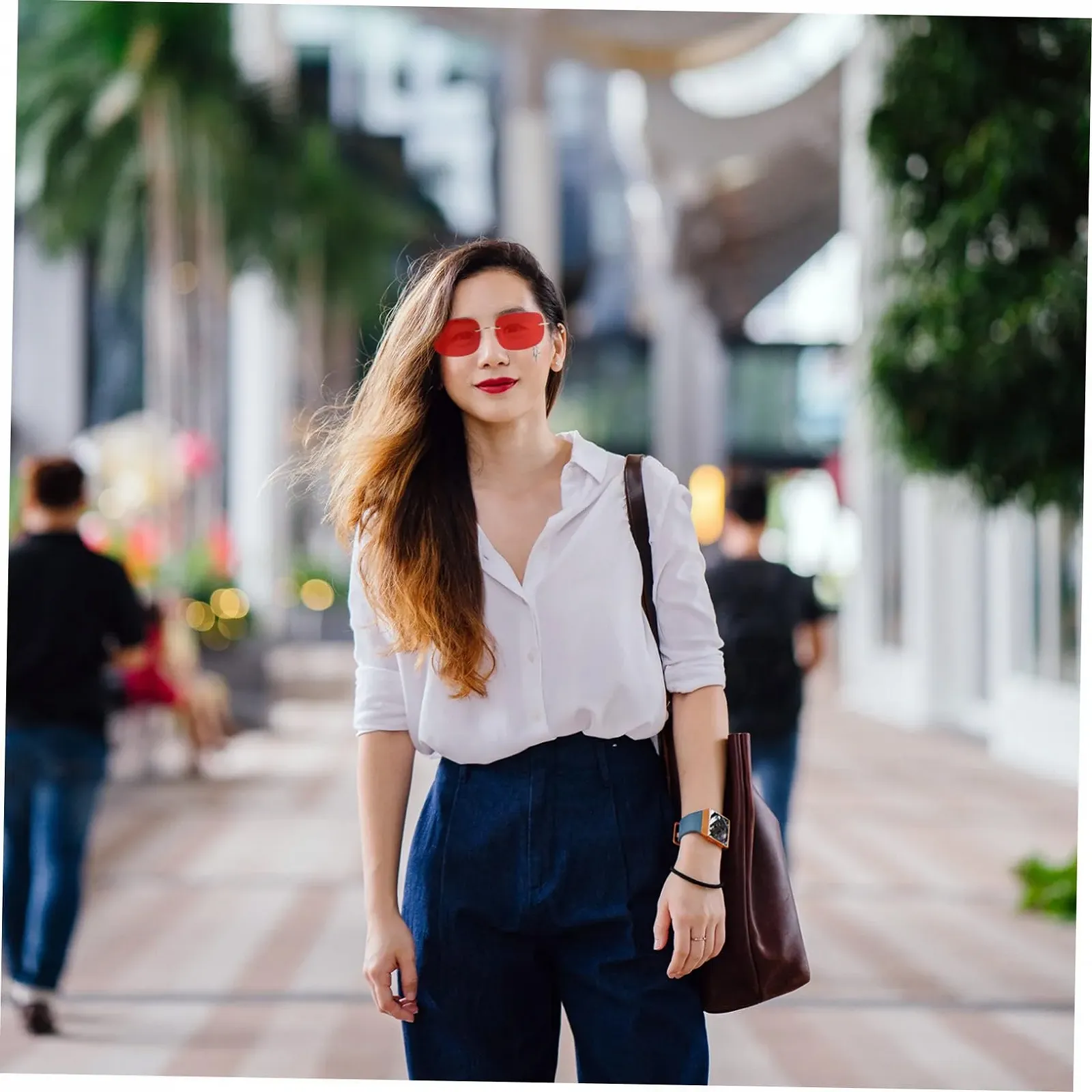 Сонцезахисні окуляри LIFKOME 2 шт, без оправи, тоновані, червоні, фото №2