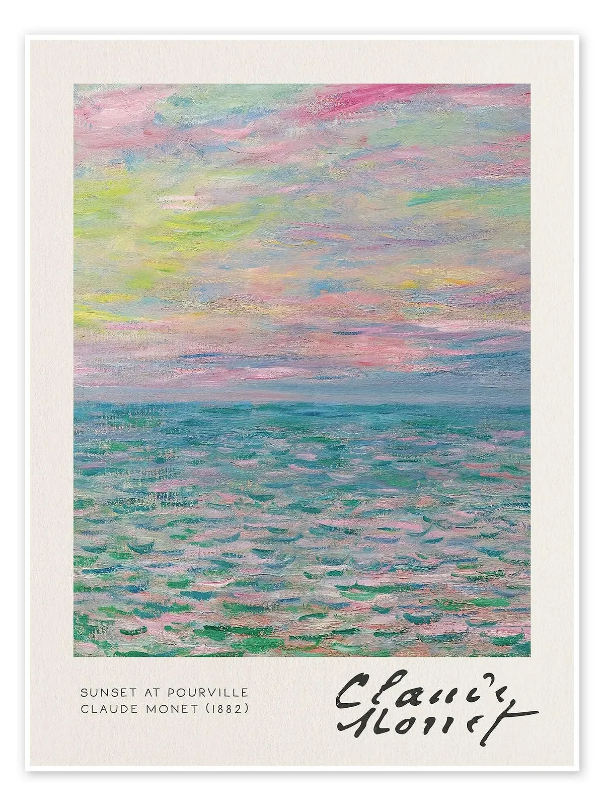 Постер Claude Monet Sunset at Pourville 1882 50 x 70 см, фото №1 Постер Claude Monet Sunset at Pourville 1882 50 x 70 см, фото №1