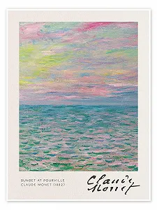 Постер Claude Monet Sunset at Pourville 1882 50 x 70 см - Фото 1