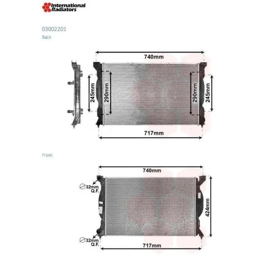 Радіатор охолодження двигуна VAN WEZEL IR PLUS 03002201 для AUDI SEAT, фото №3 Радіатор охолодження двигуна VAN WEZEL IR PLUS 03002201 для AUDI SEAT, фото №3