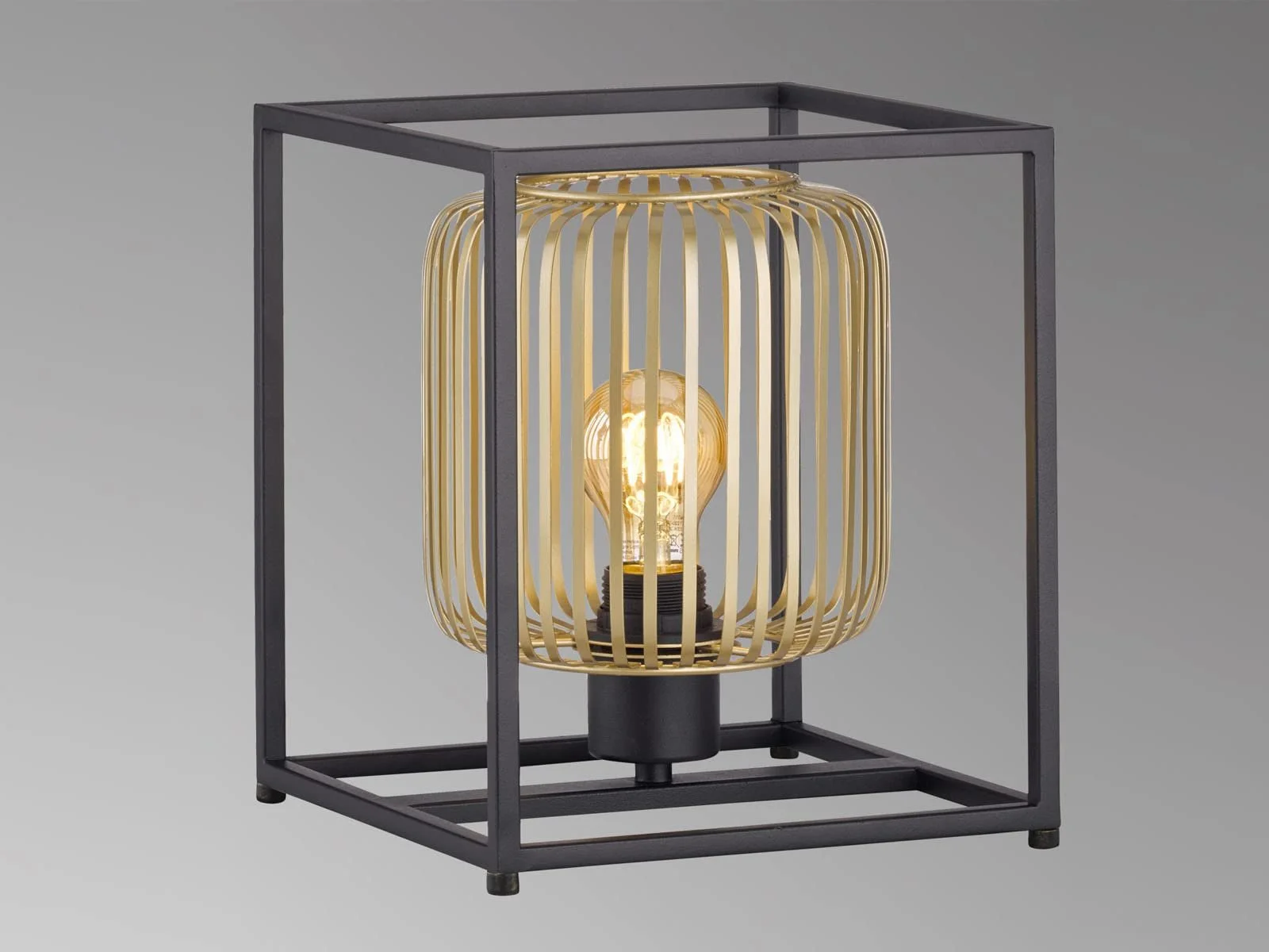 Настільна лампа 23 x 23 см з рейковим абажуром Black Gold, фото №3