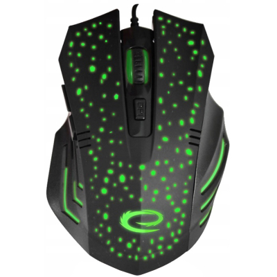 Мышка Esperanza MX212 Galaxy USB Black-Green EGM212, фото №1 Мышка Esperanza MX212 Galaxy USB Black-Green EGM212, фото №1