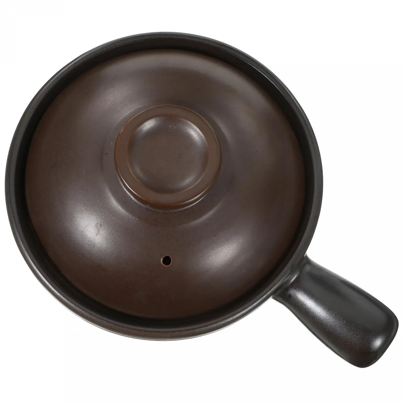 Кастрюля OUNONA керамическая с крышкой термостойкая с одной ручкой, фото №1