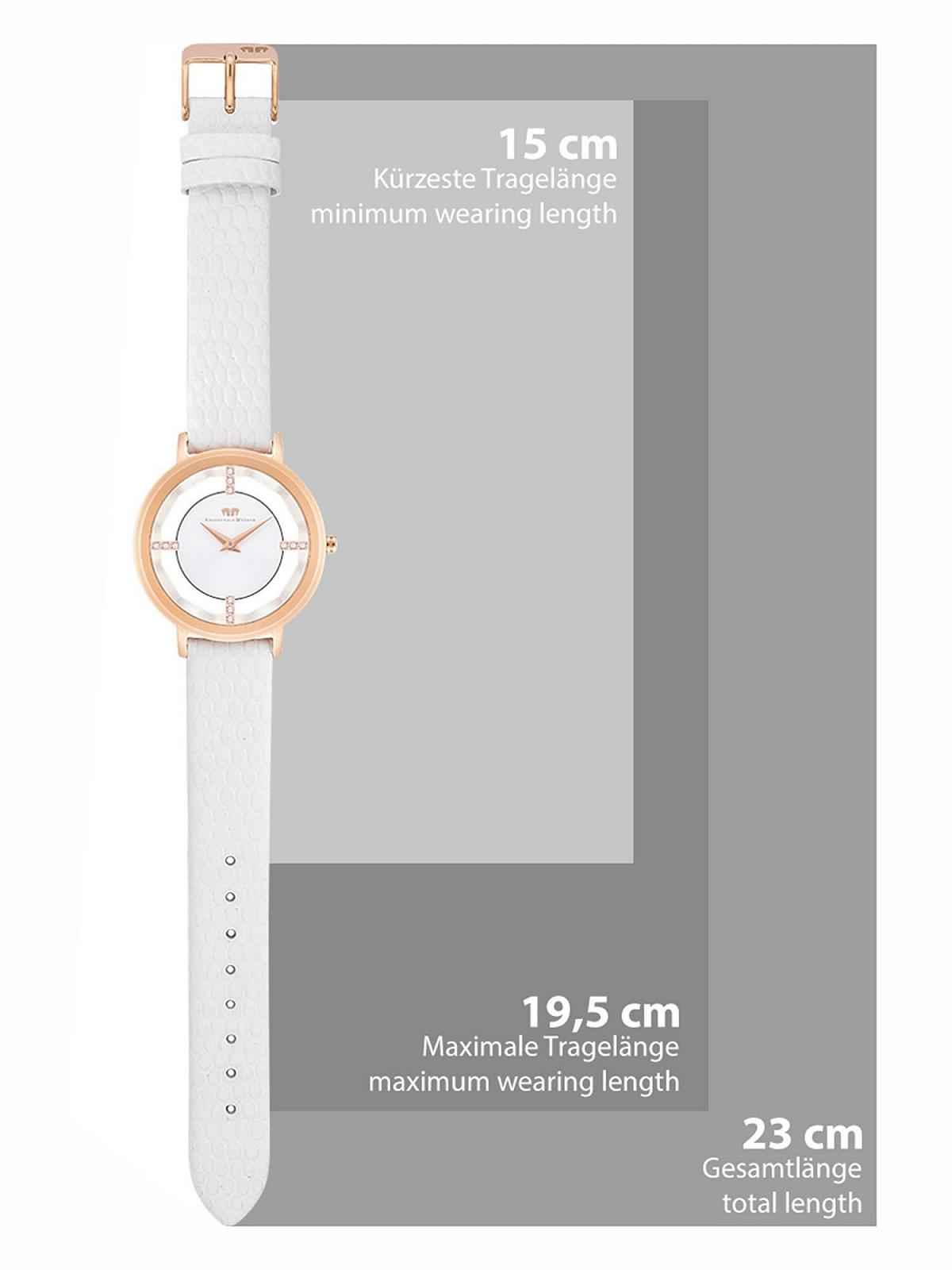 Жіночий годинник Rhodenwald & Söhne Кварцовий Аналоговий Зі Шкіряним Ремінцем Білий, Золотий, фото №6