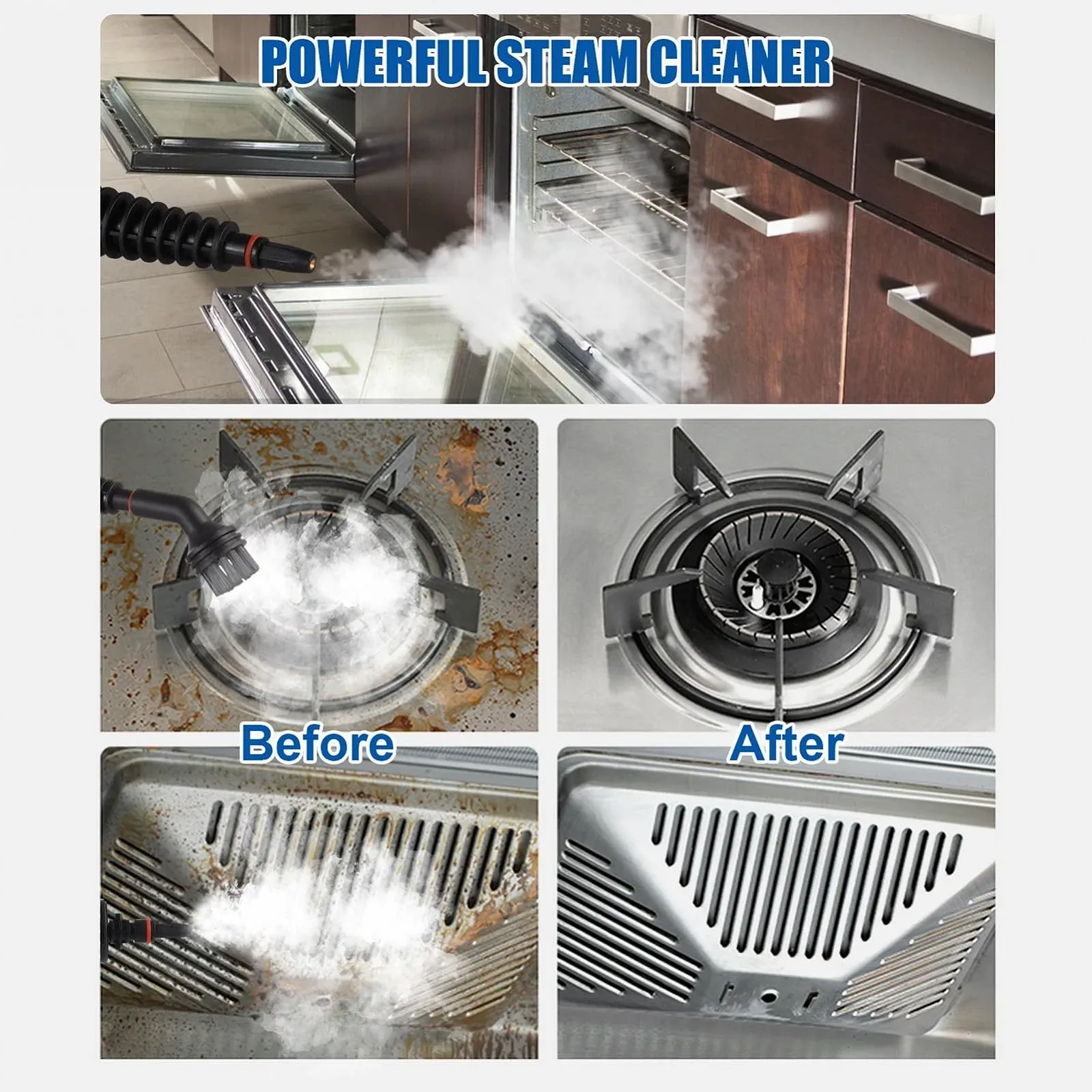 Пароочисник ручний Powerful Portable High Temperature 1000W 100°C (EU Plug), фото №4 Пароочисник ручний Powerful Portable High Temperature 1000W 100°C (EU Plug), фото №4