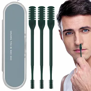 Тример Landrain Men's Nose Razor Nose Hair Remover Темно-зелений - Фото 1