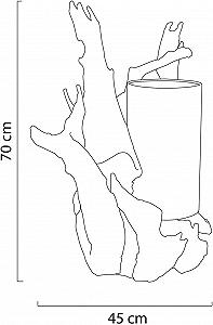 Настільна лампа Bressmer Bion Black дерево тик 70 см чорна - Фото 1