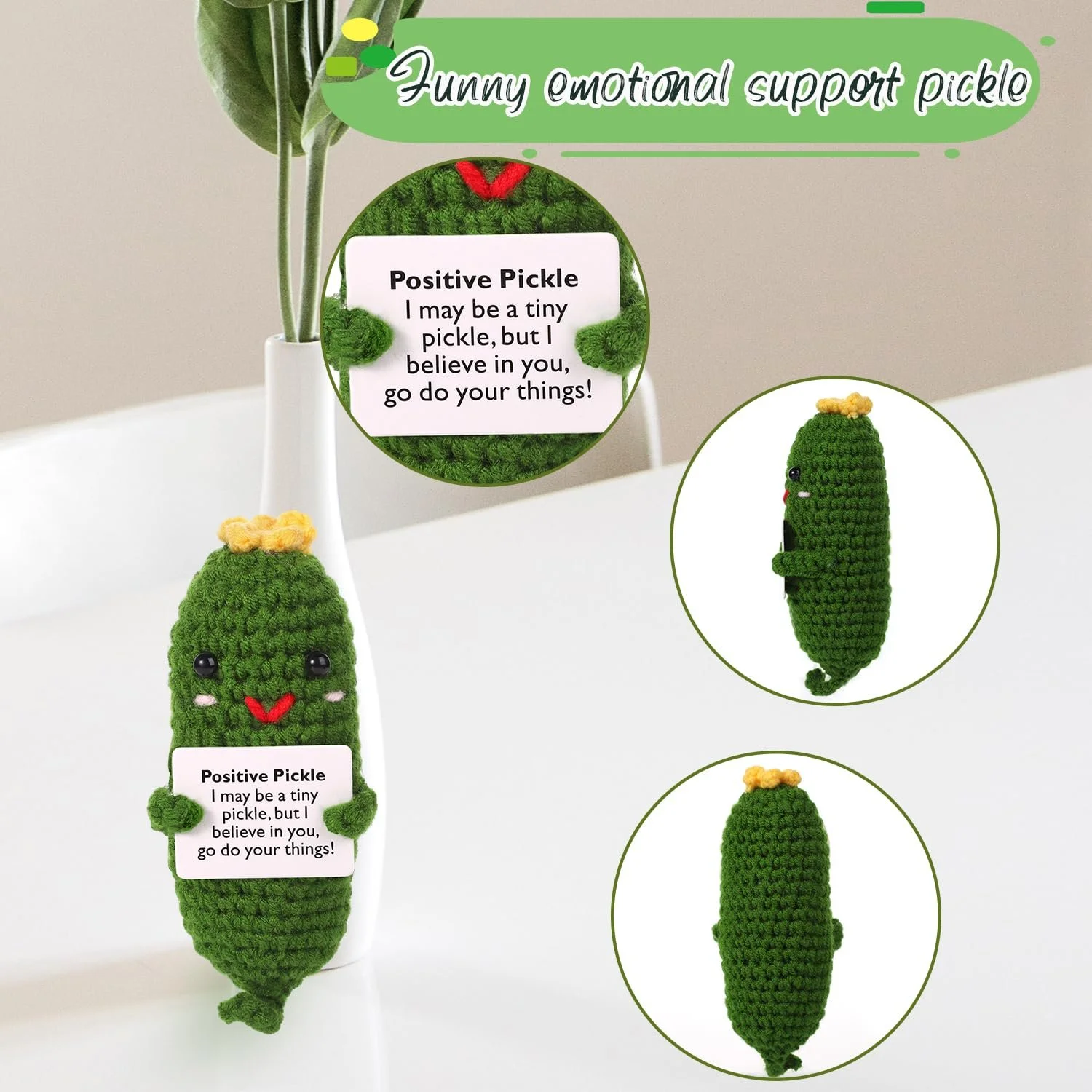 Игрушка BOXOB Огурец положительный, 12 см, фото №3 Игрушка BOXOB Огурец положительный, 12 см, фото №3