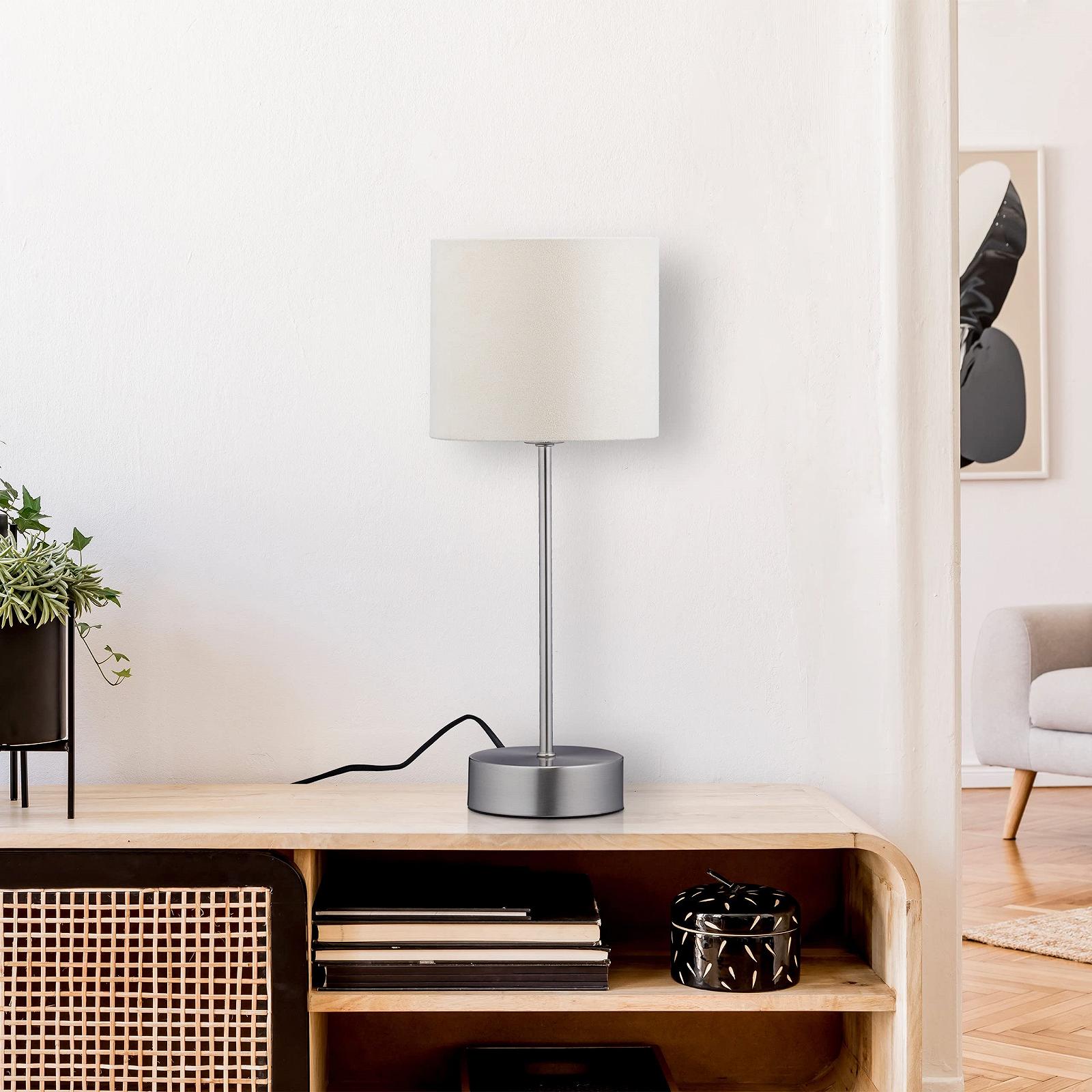 Настільна лампа Relaxdays Touch E14 40 x 16 см Silver/Cream, фото №5