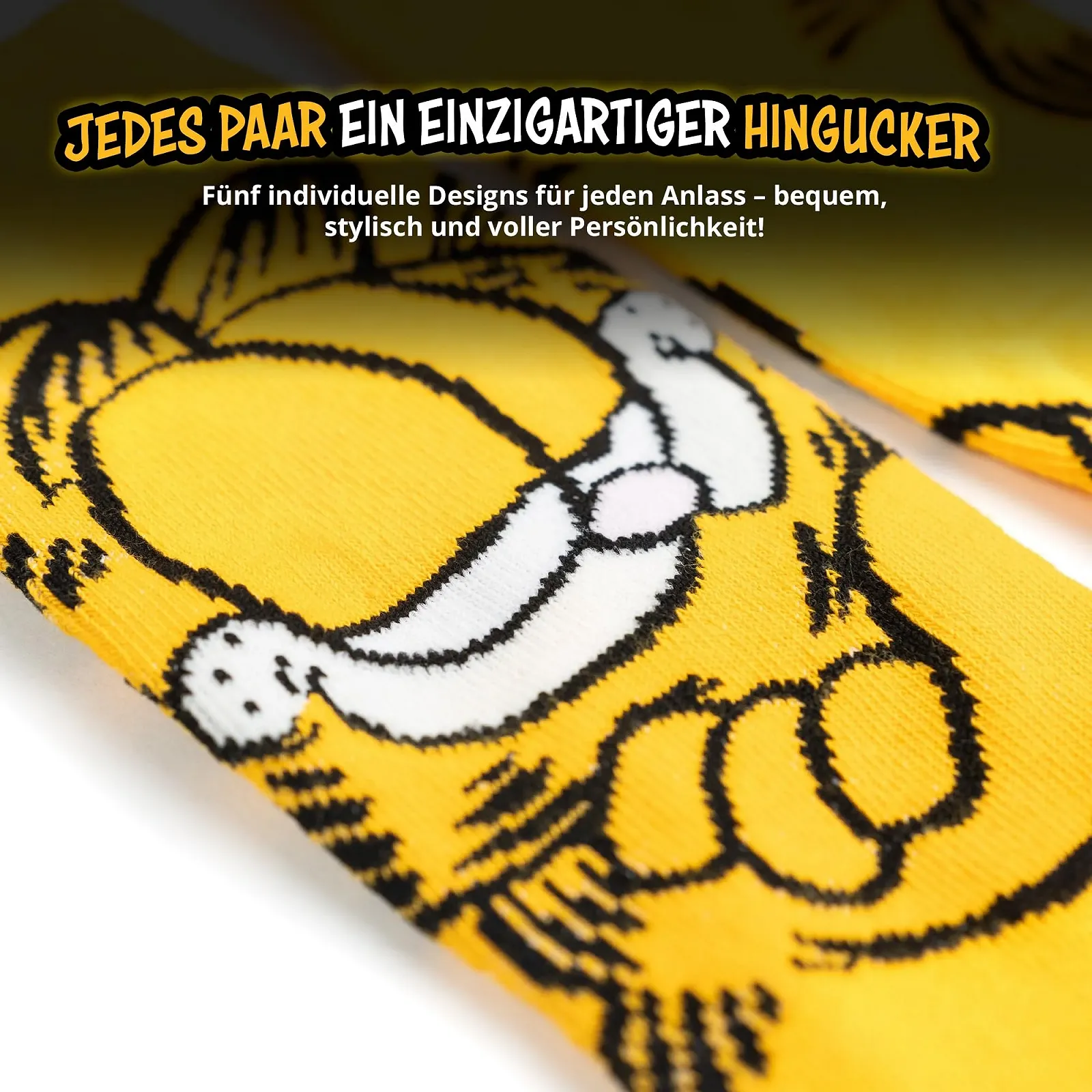 Шкарпетки United Labels Garfield Жіночі 38-43 (5 пар), різнокольорові, фото №4 Шкарпетки United Labels Garfield Жіночі 38-43 (5 пар), різнокольорові, фото №4