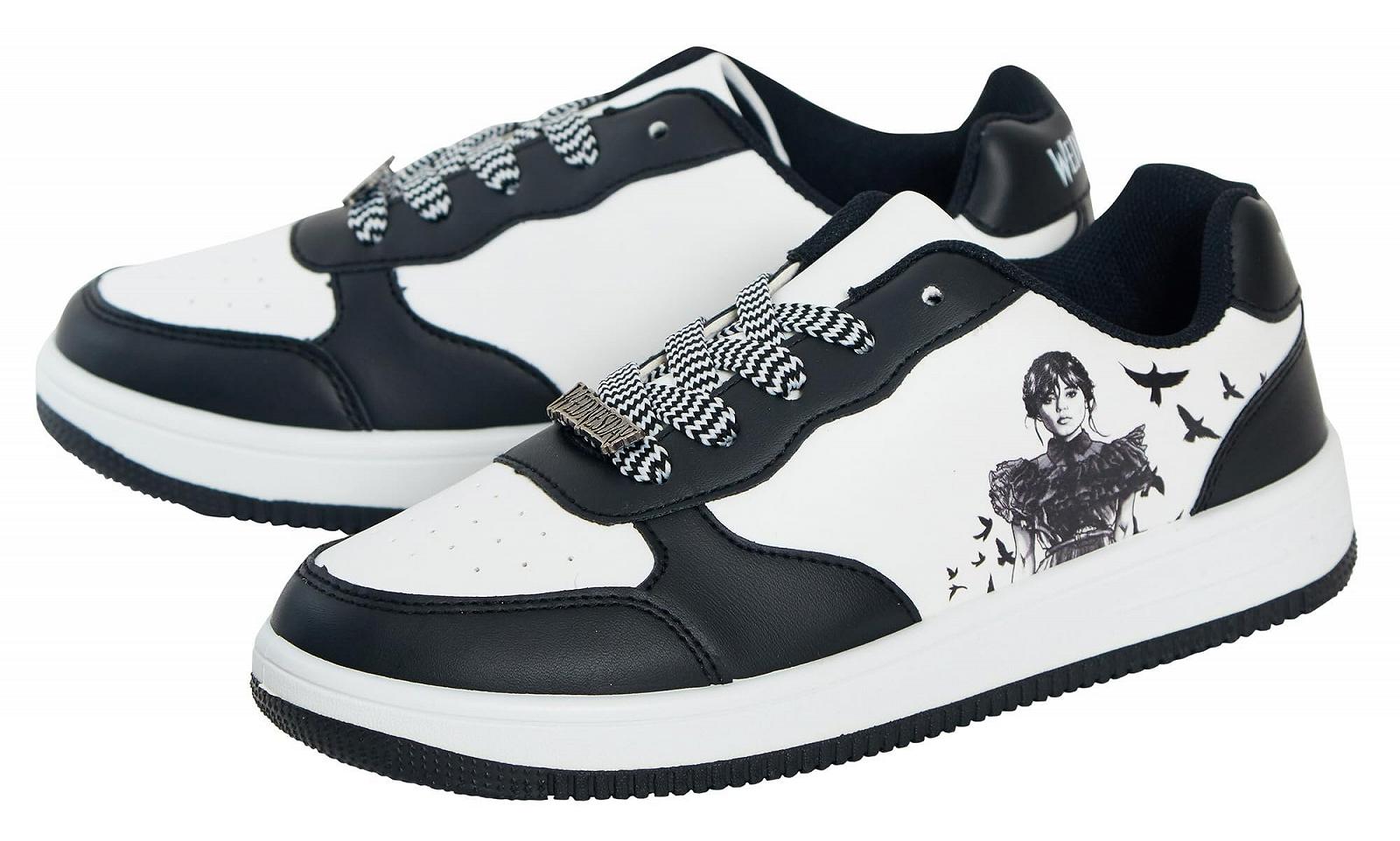 Кроссовки Wednesday Adams Family для девочек, детская, подростковая, на шнуровке, фото №5 Кроссовки Wednesday Adams Family для девочек, детская, подростковая, на шнуровке, фото №5