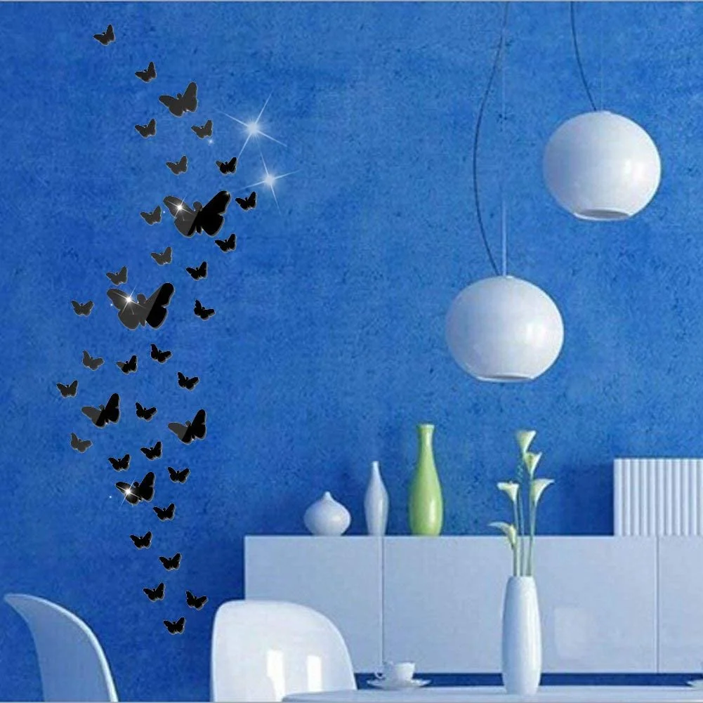 Наклейки на стіну Метелики Набір 36 шт Чорний, фото №7