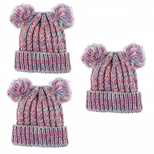 Вязана шапка CALLARON з помпоном для дівчинки - Фото 1