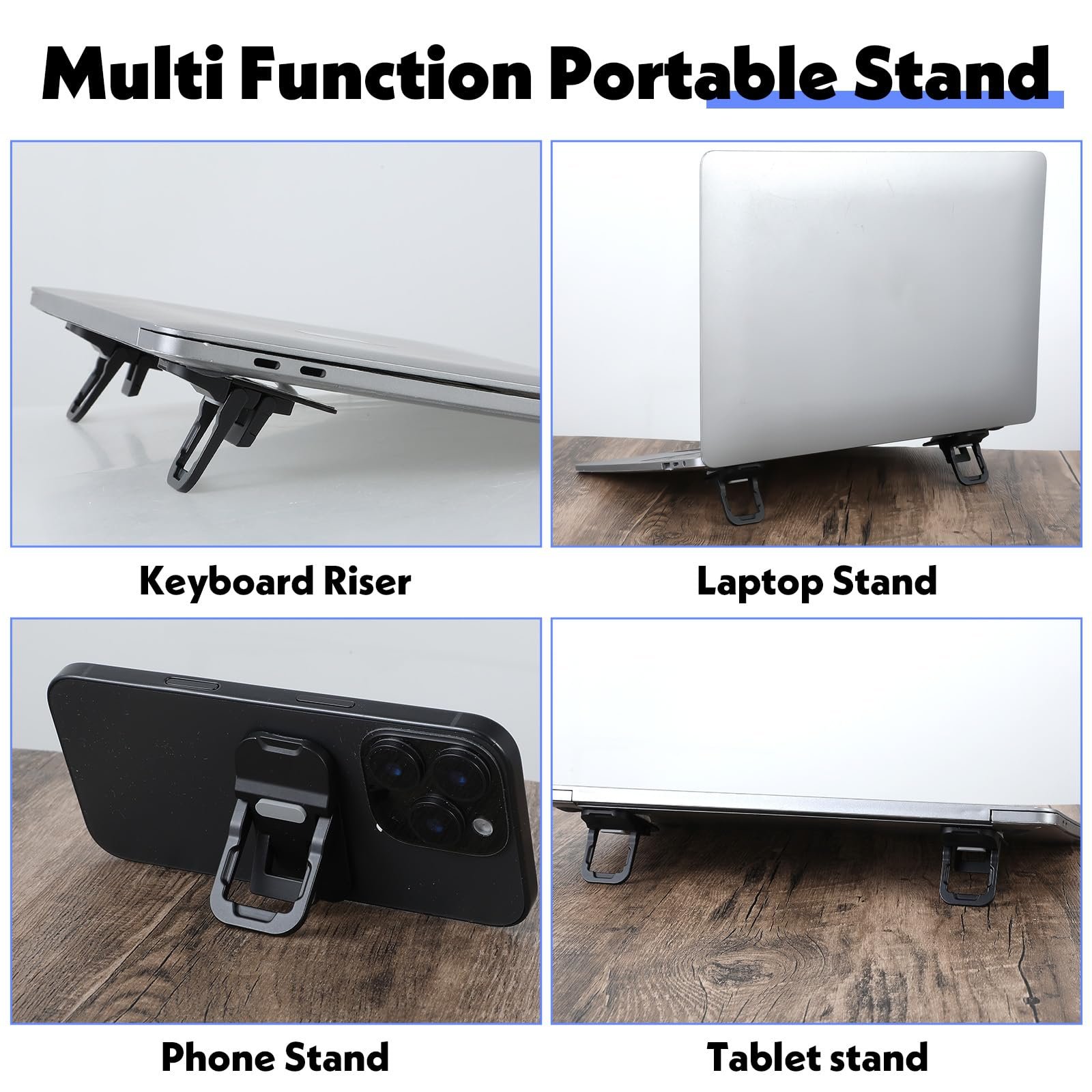 Подставка для ноутбука Мини Портативная Zinc Alloy для стола Складная Подставка для компьютерной клавиатуры с 2 регулируемыми углами Самоклеящаяся Невидимая Подставка для ноутбука для подъема настольной клавиатуры, фото №5 Подставка для ноутбука Мини Портативная Zinc Alloy для стола Складная Подставка для компьютерной клавиатуры с 2 регулируемыми углами Самоклеящаяся Невидимая Подставка для ноутбука для подъема настольной клавиатуры, фото №5