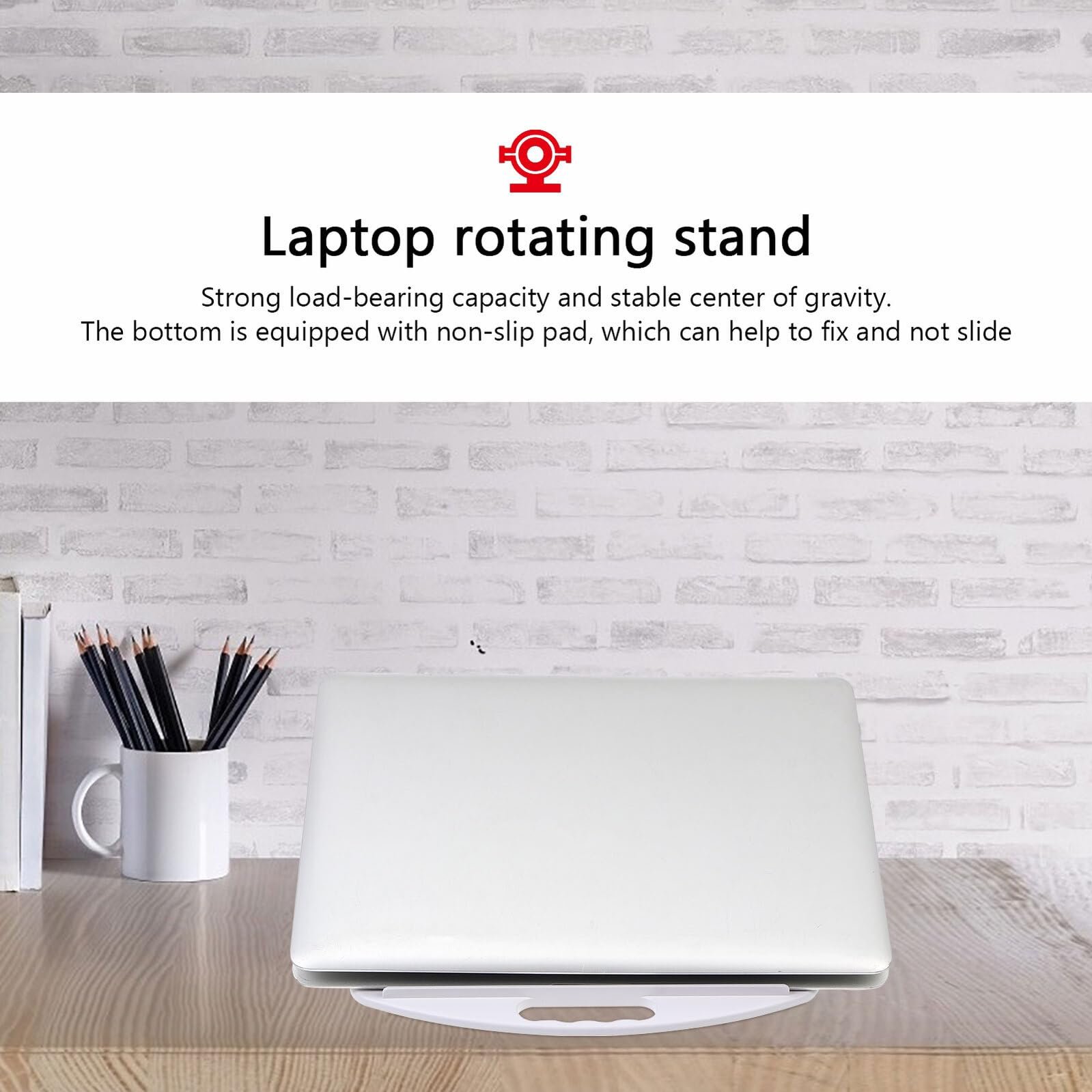 Підставка для ноутбука Homoyoyo Обертова з тепловідведенням Ергономічна Біла з тримачем для телефону, фото №5 Підставка для ноутбука Homoyoyo Обертова з тепловідведенням Ергономічна Біла з тримачем для телефону, фото №5