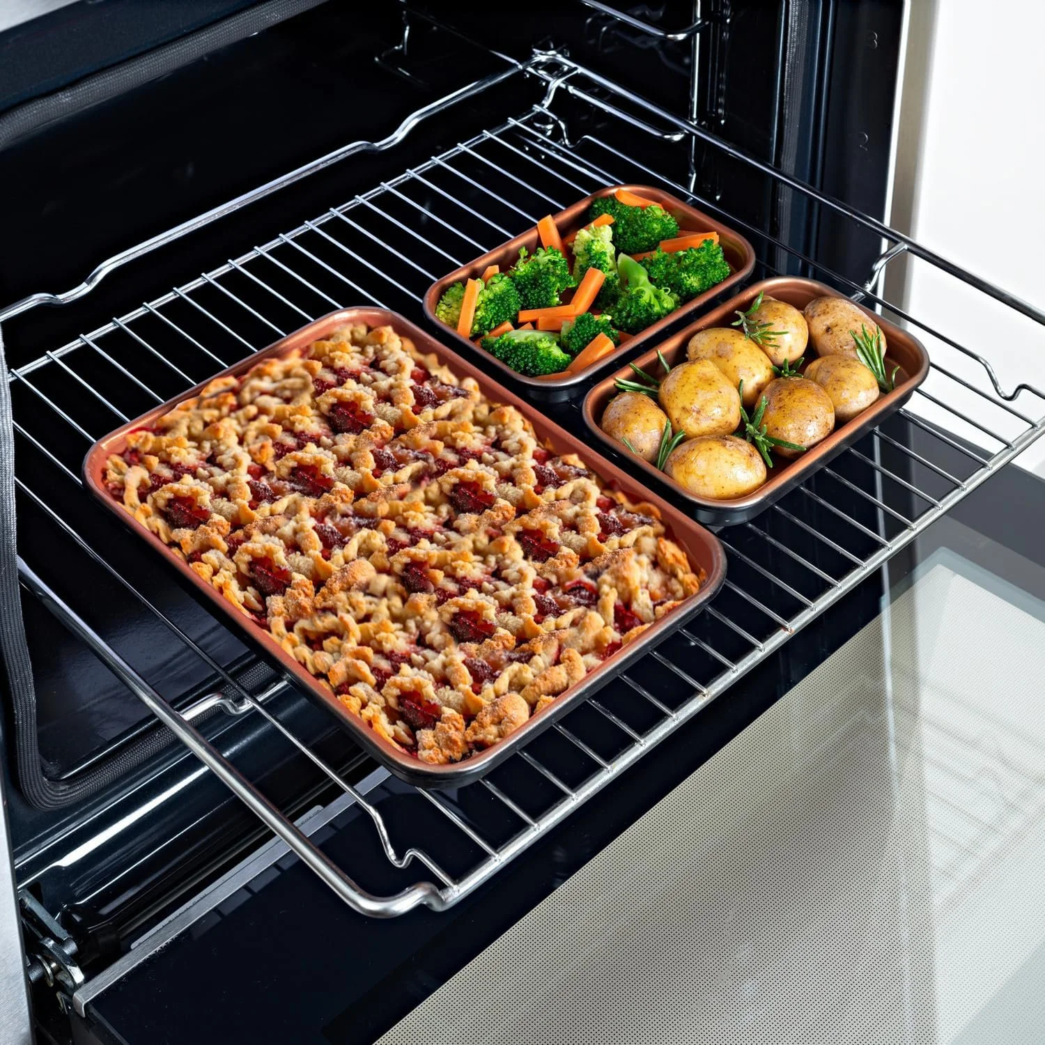 Набор форм для запекания 3 PAGEN Мини 3 шт. Углеродистая сталь 24x18 см и 16x10 см, фото №7