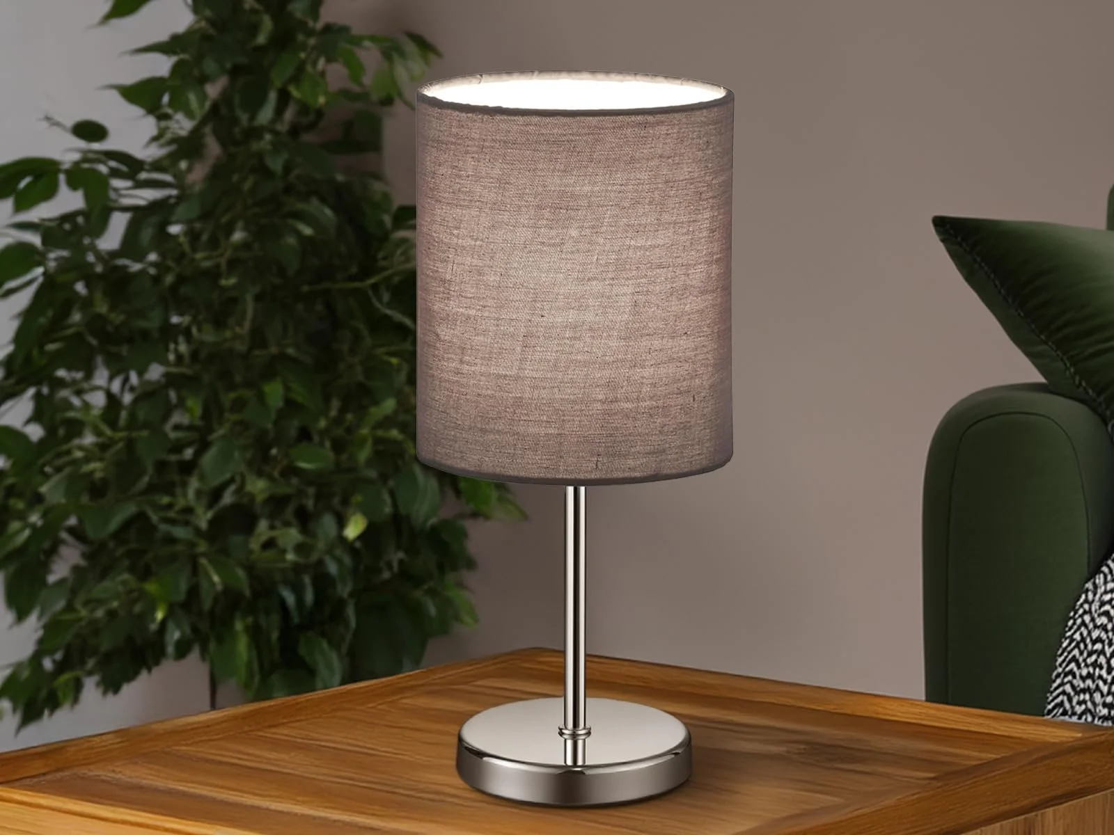 Настільна лампа Reality Leuchten Jerry E14 40 Вт 13 x 13 x 28,5 см Сіра, фото №2