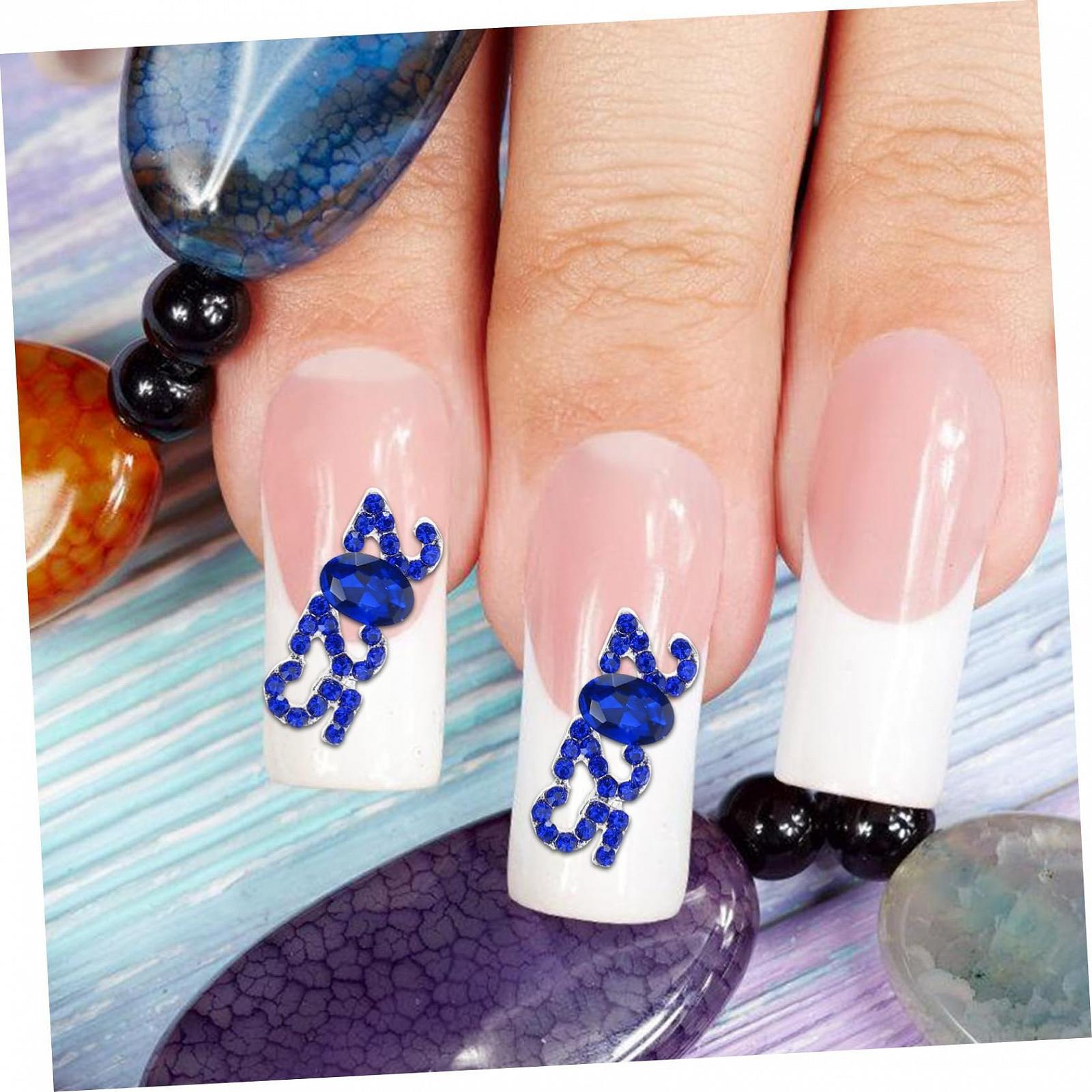 Украшения для ногтей COHEALI 2025, 10 шт., 3D подвески для маникюра в форме чисел, блестки и шармы, фото №3