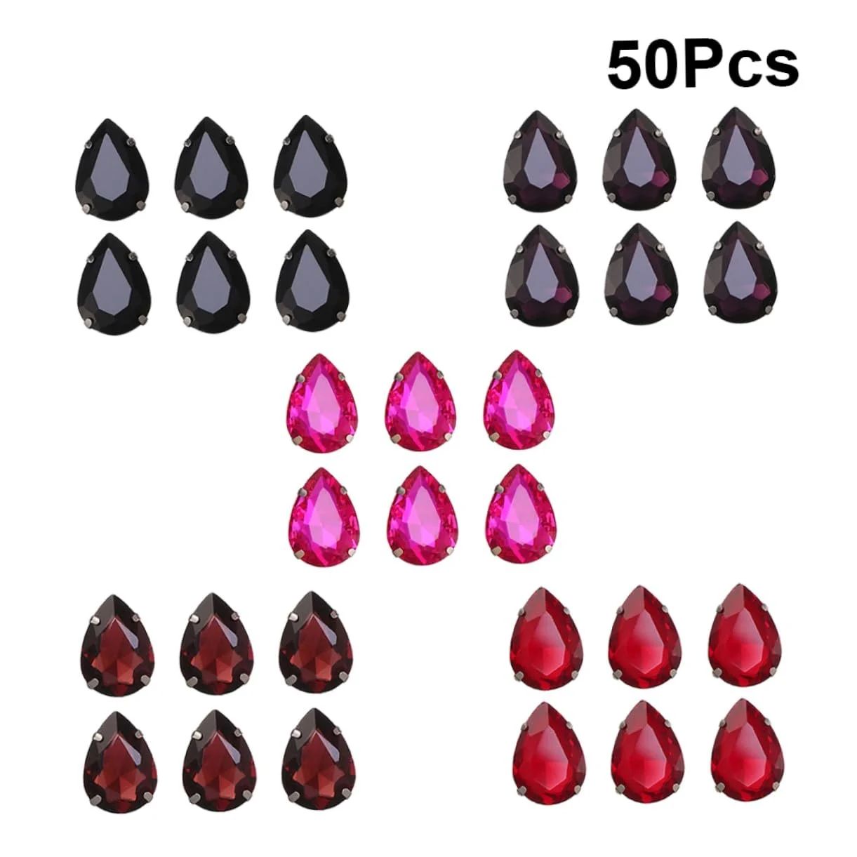 Стрази Скляні Стрази Крапля Води з Кігтями, 100 шт, фото №7