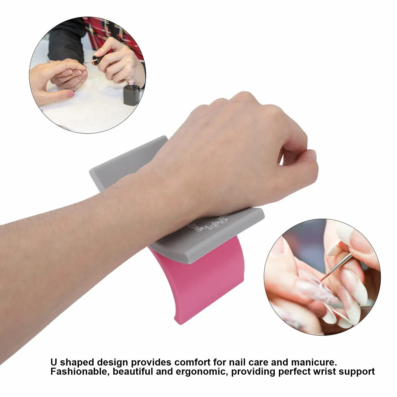 Подставка для рук Маникюрная подушка Форма Мягкий силикон для ногтей DIY, фото №5