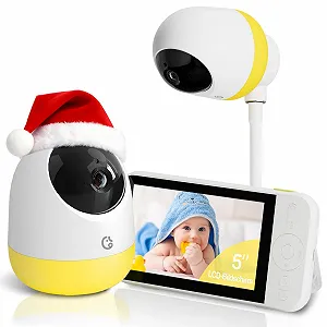 Відеоняня Ellie 2K 5 дюймів IPS 6000 мАг 5x Zoom Night Vision 32G SD Card - Фото 1