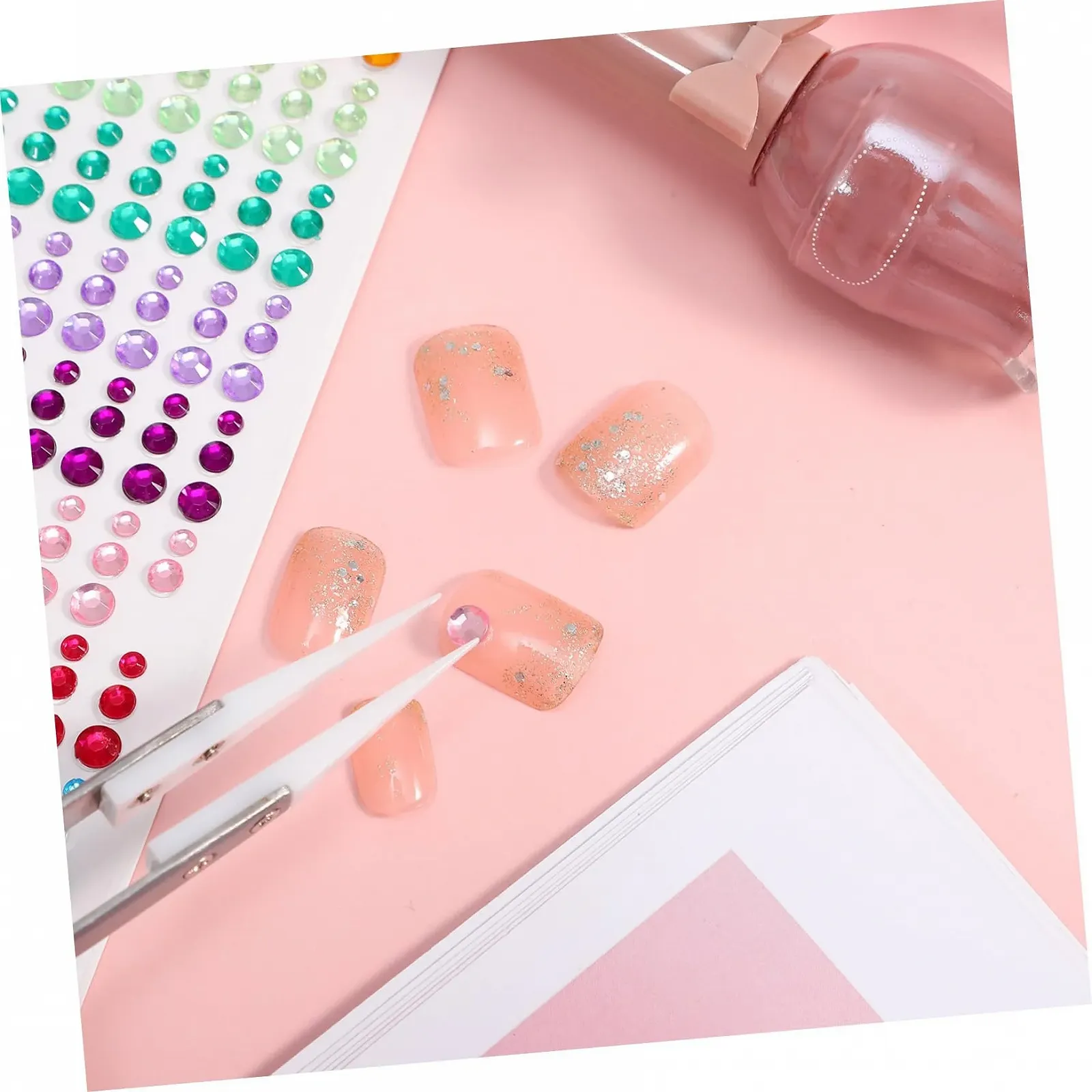 Наклейки зі стразами VILLCASE 2 аркуші Самоклеючі з кришталевими дорогоцінними каменями, фото №5