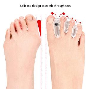 Роздільники для пальців ніг 2 пари, М’які накладки для корекції вальгусної деформації з магнітом synthetic.ua - Фото 1