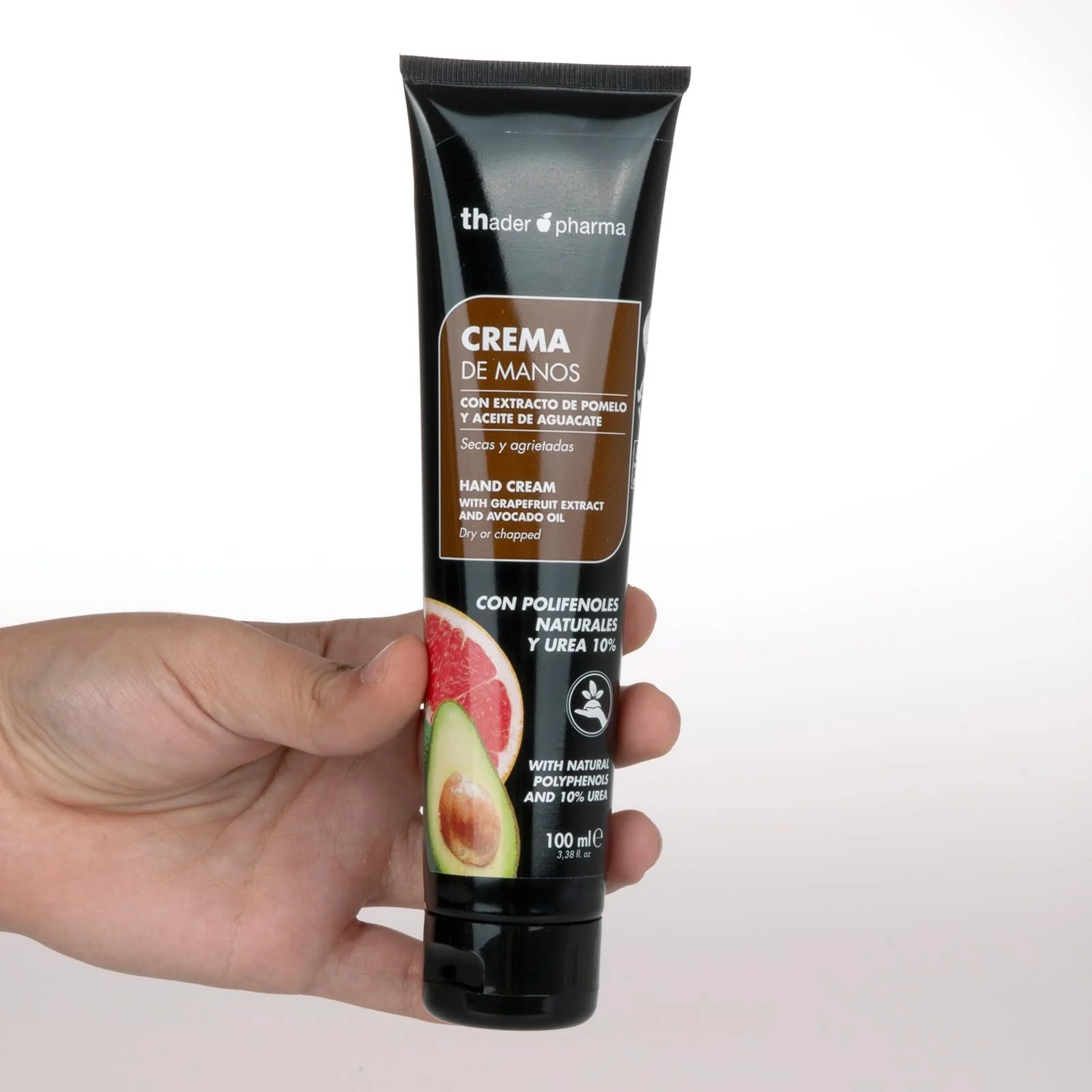 Крем для рук з екстрактом грейпфрута та поліфенолами олії авокадо для сухої та потрісканої шкіри 100 мл, фото №3