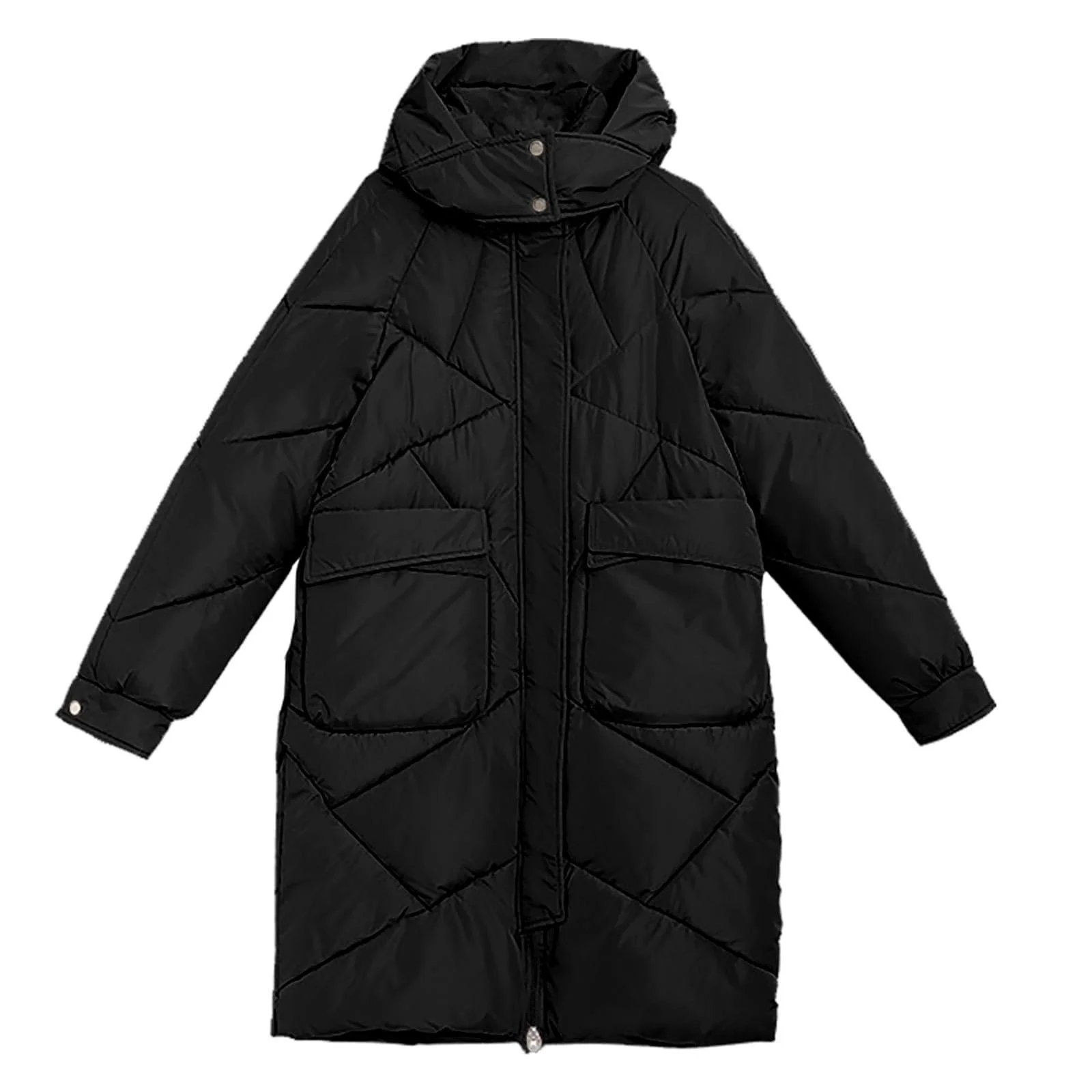 Пуховик Черный Блестящий, фото №5