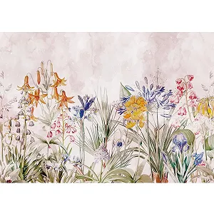 Фотообои Novart N9131011a Цветочная поляна 352 x 250 см Розовые - Фото 1