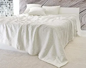 Покрывало Wohnen & Accessoires GmbH & Co. KG Elegant "Fleur" Ткань 100% Хлопок 260 x 300 см Белый synthetic.ua - Фото 1