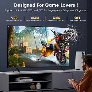 Кабель Bask HDMI v2.1 8K/60Hz 4K/165Hz 5 метров Grey Ultra High Speed HDR synthetic.ua - Фото 1