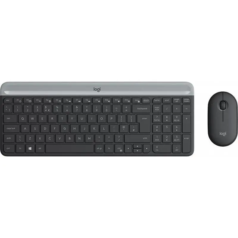 Комплект клавиатура мышь Logitech MK470 Wireless Slim Graphite (920-009206), фото №1