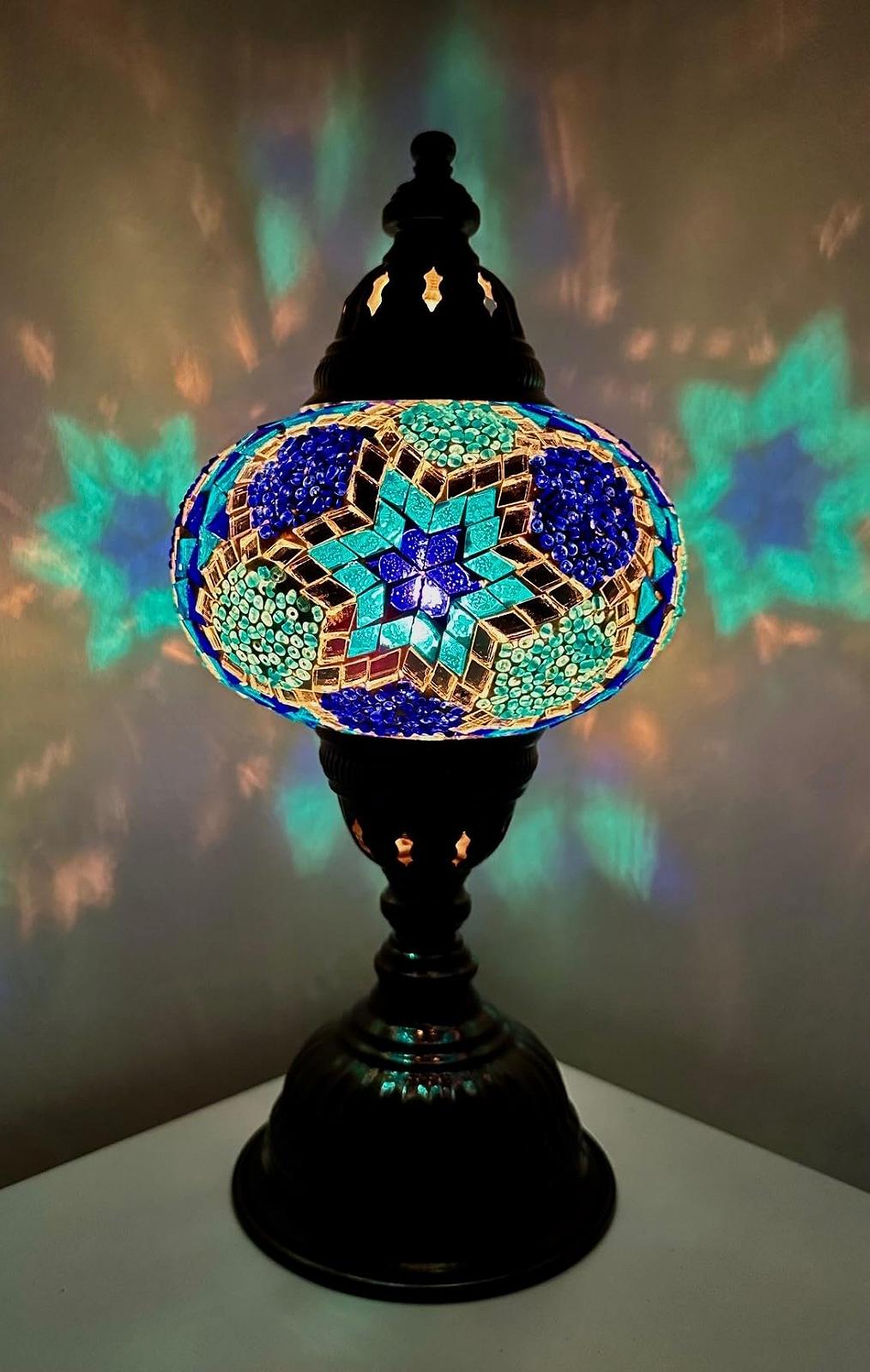 Настільна лампа Mosaic Lamp L Підлогова Орієнтальна Блакитні зірки, фото №1