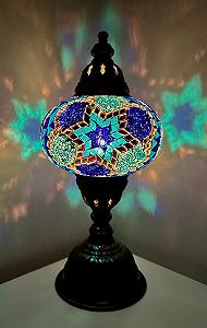 Настільна лампа Mosaic Lamp L Підлогова Орієнтальна Блакитні зірки - Фото 1