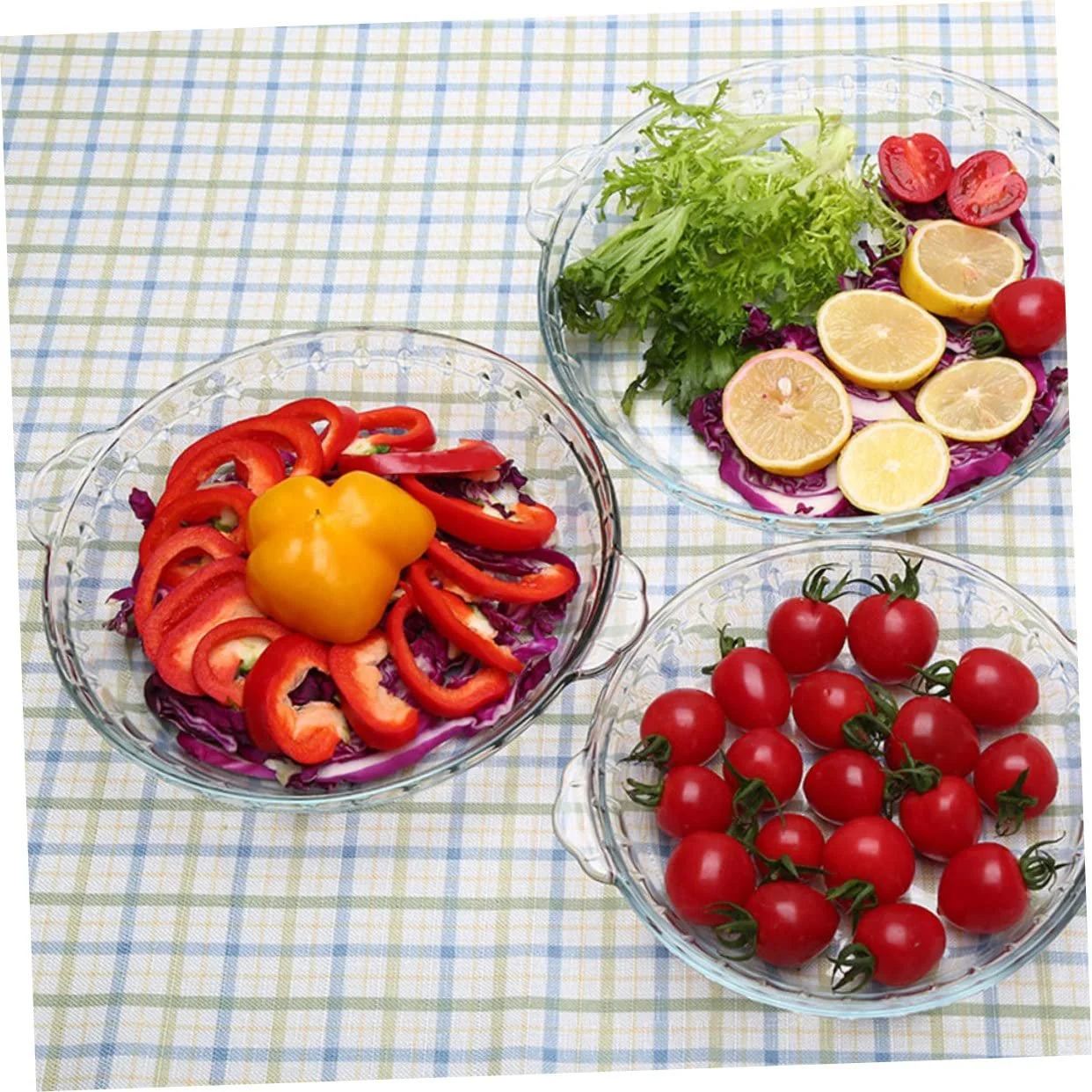 Деко скляне GALPADA для мікрохвильової печі жаростійке прозоре, фото №6