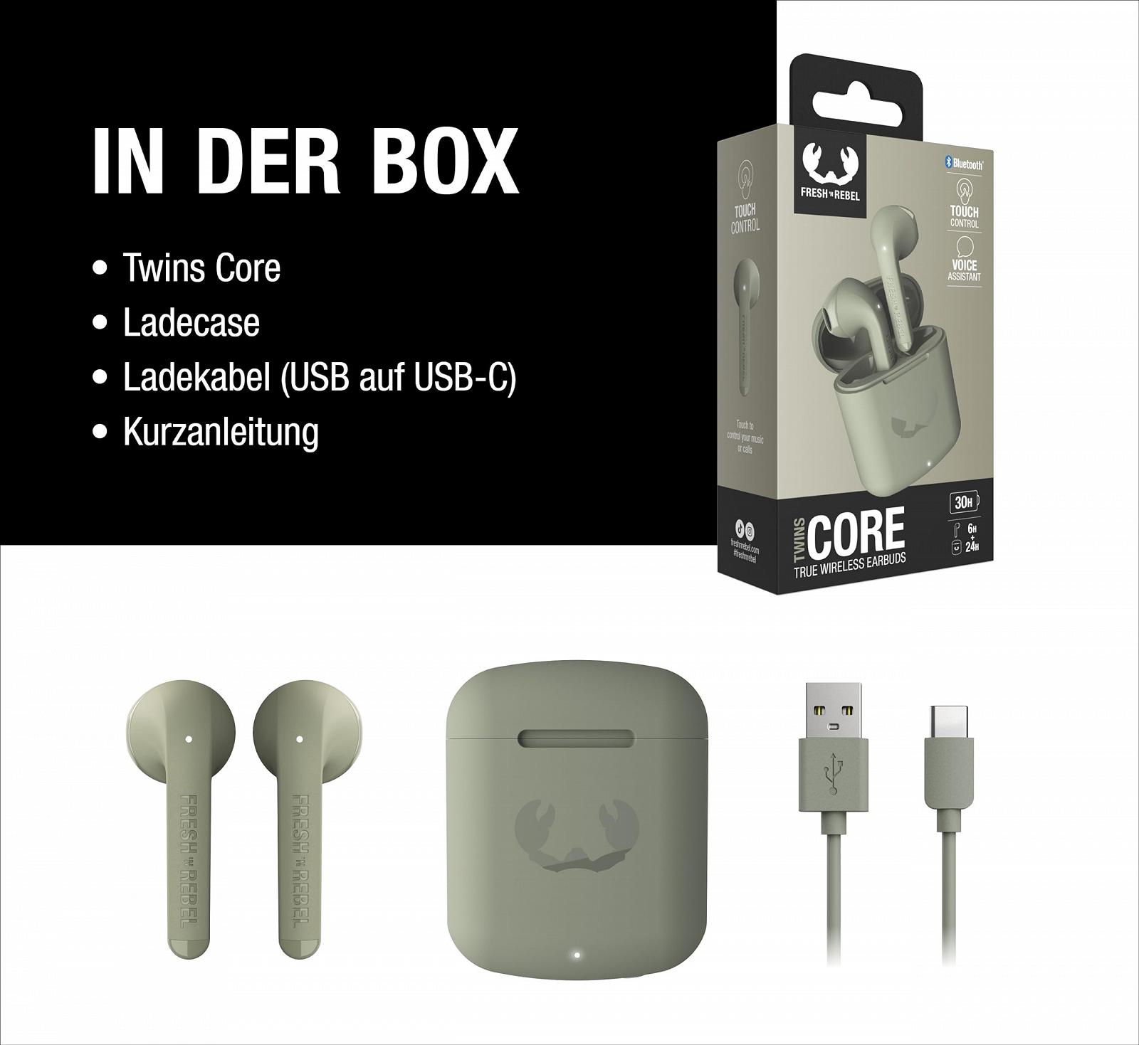 Наушники Fresh 'n Rebel Twins Core True Wireless In-Ear Bluetooth Зелёные, фото №6