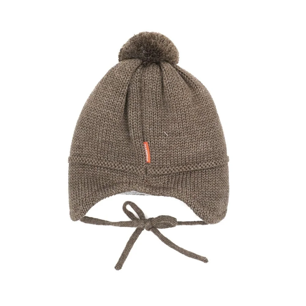 Шапка с помпоном для мальчика maximo, коричневая, фото №2 Шапка с помпоном для мальчика maximo, коричневая, фото №2