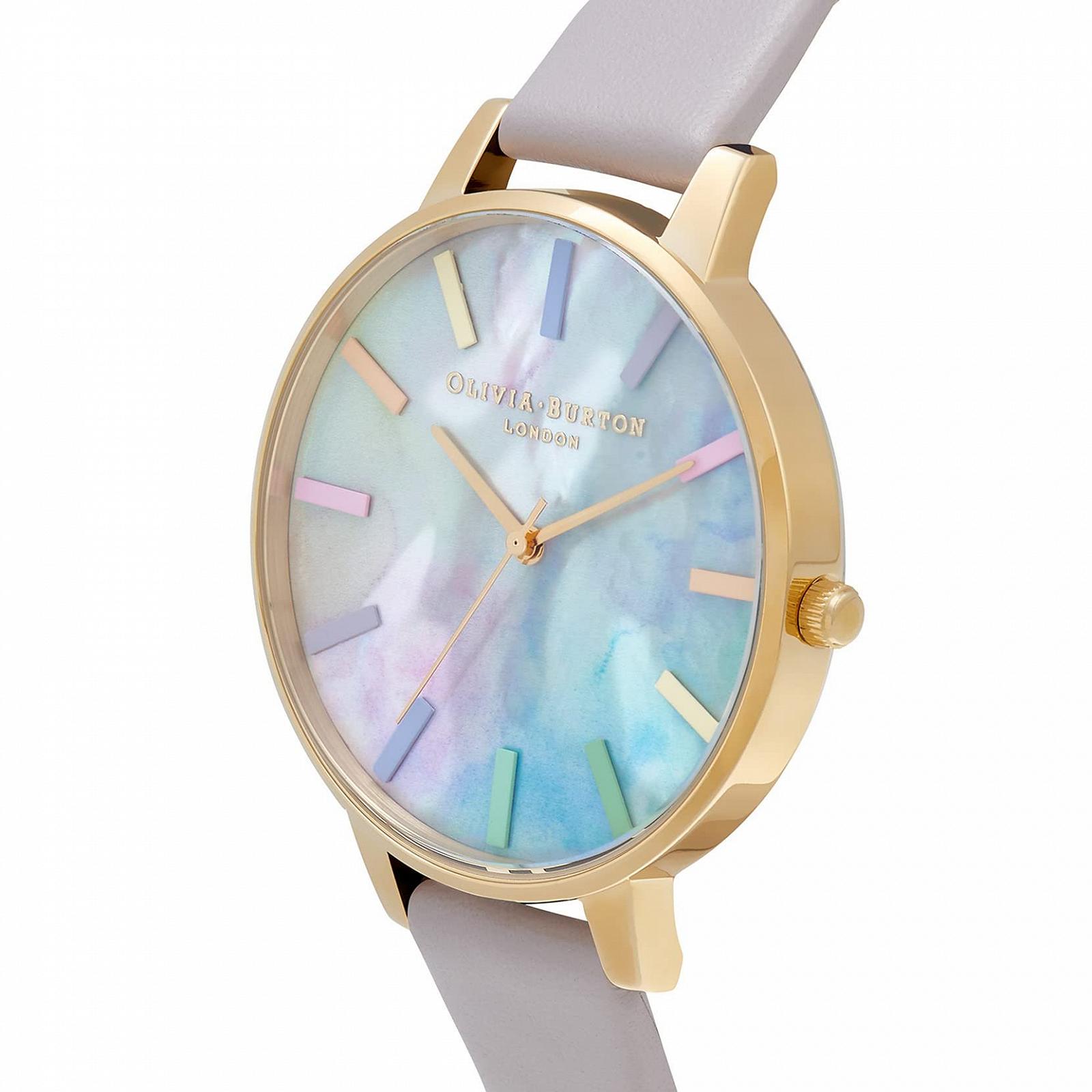 Годинник Olivia Burton Rainbow Collection OB16RB30 Жіночий Аналоговий Кварцовий Сірий Шкіряний Ремінець, блакитний, Класичний, фото №2
