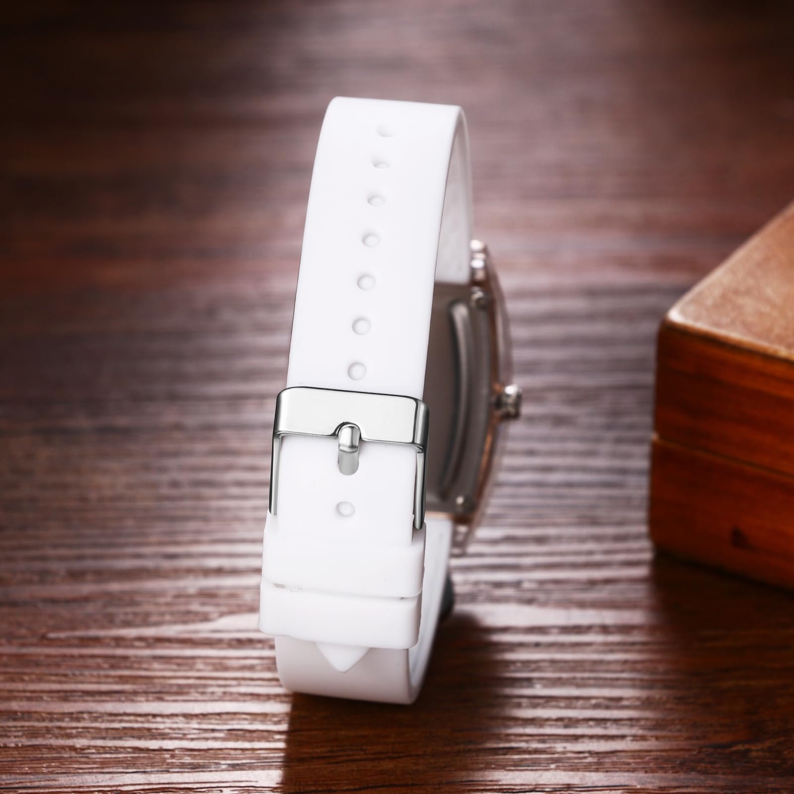 Часы Женские JewelryWe Квадратные Аналоговые Кварцевые Силиконовый Ремешок, фото №6